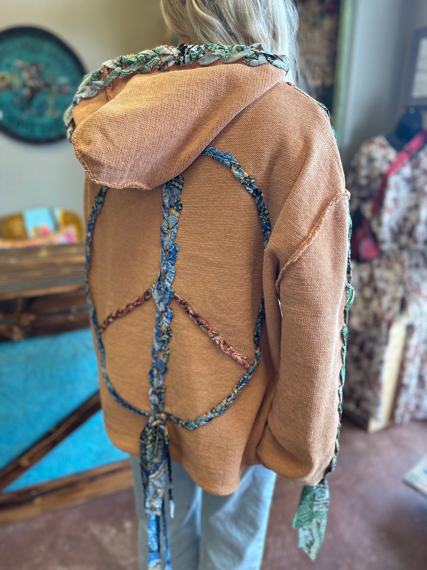 POL Peace Sign Sweater