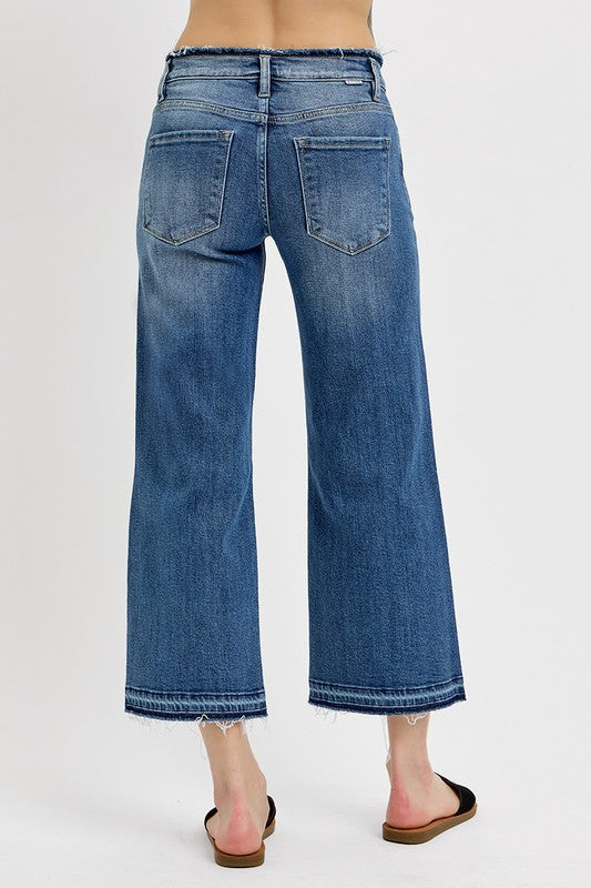 Risen Mid Rise Crop Shadow Jeans
