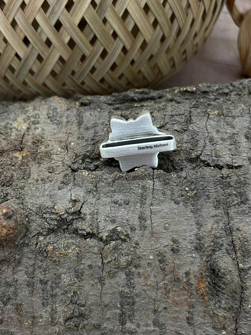 Handmade Sterling Silver Kingman Turquoise Charms with Signed Nizhoni