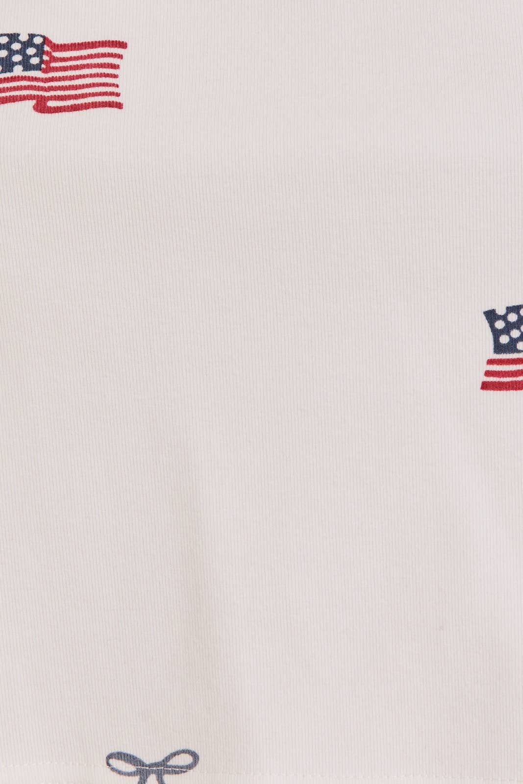 "USA FLAG WITH BOW" PRINT SHORT SLEEVE CREW NECK BABY TEE