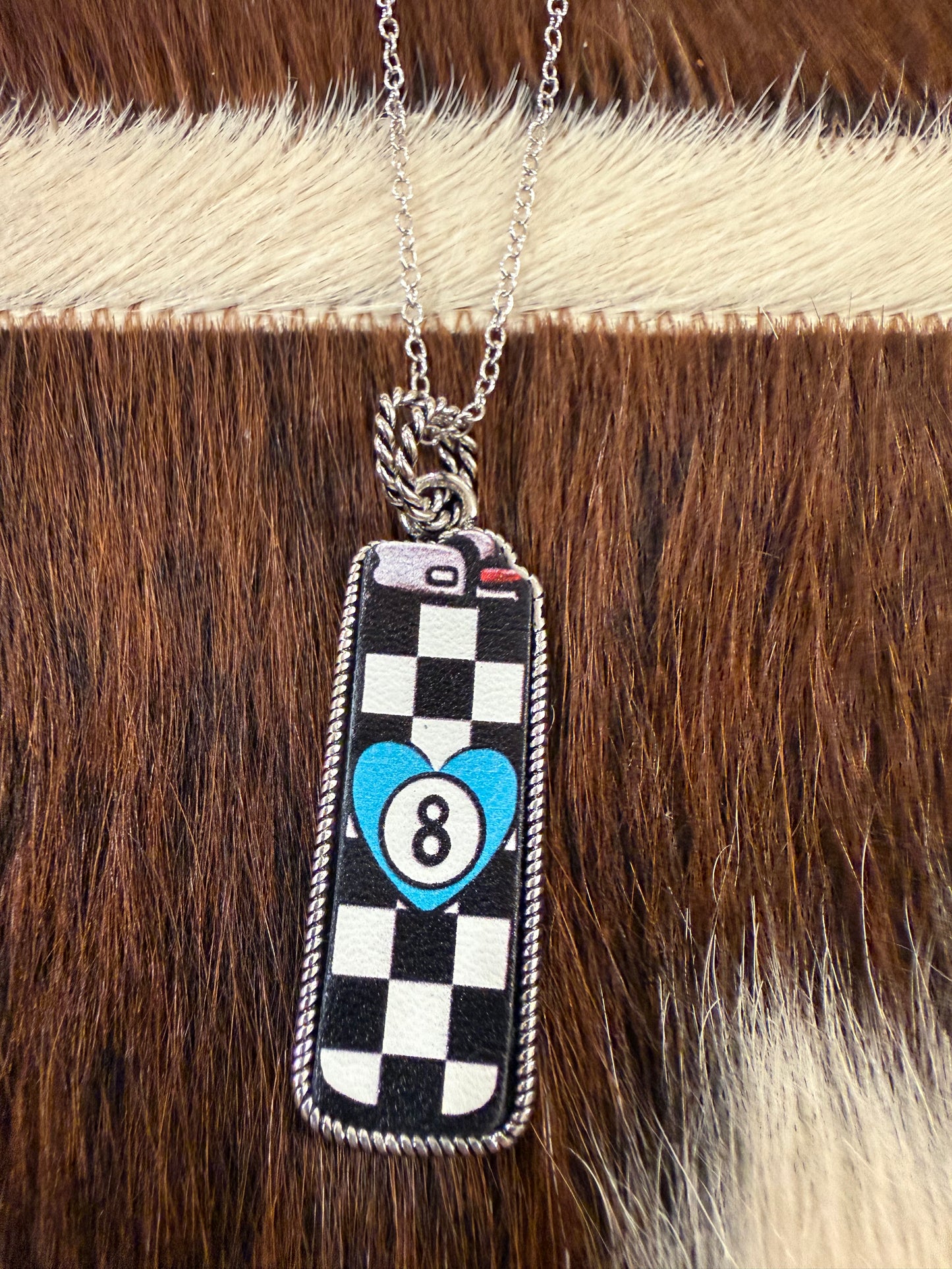 Checkered 8 Necklace