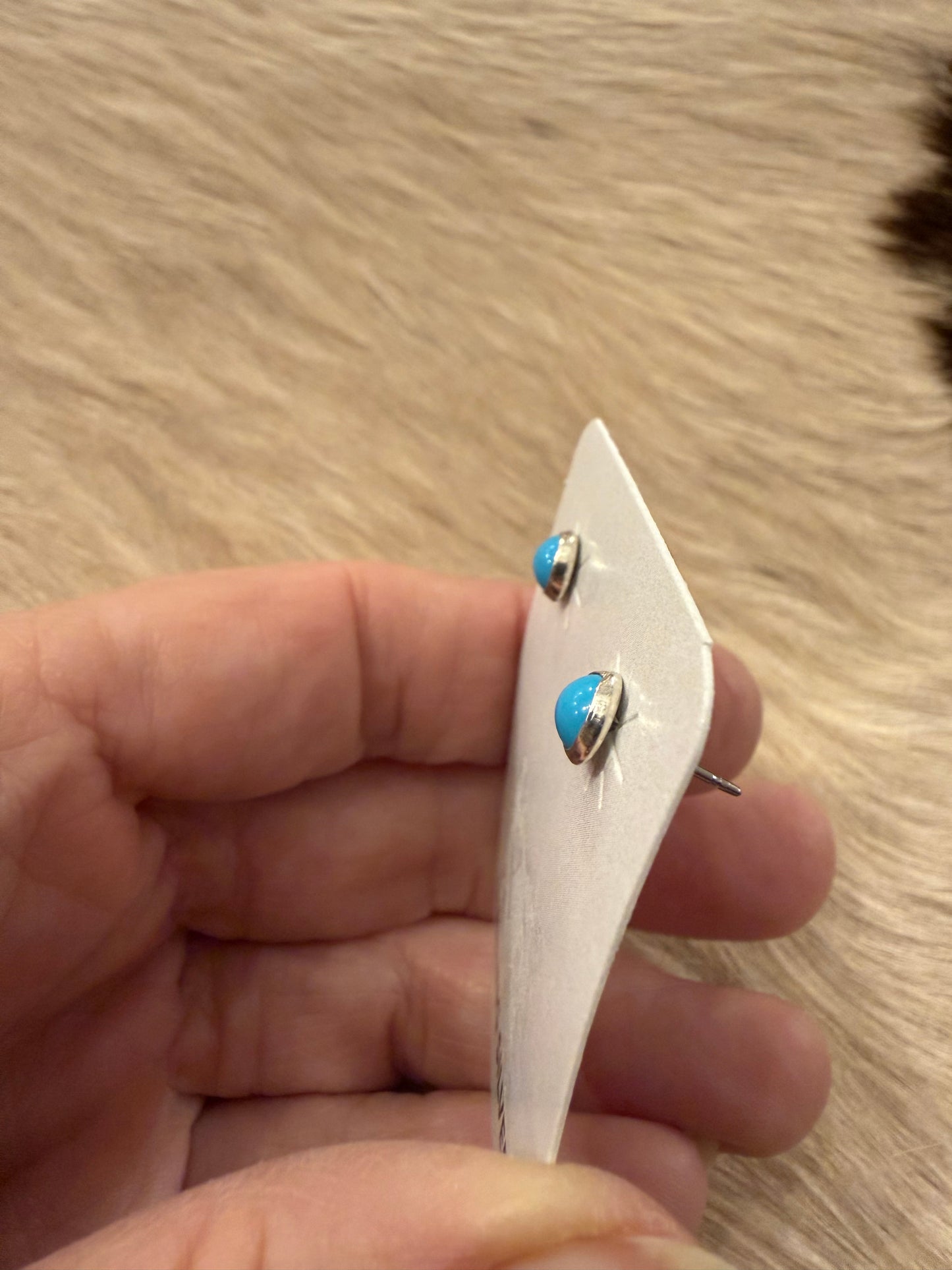 Turquoise Dot Earrings