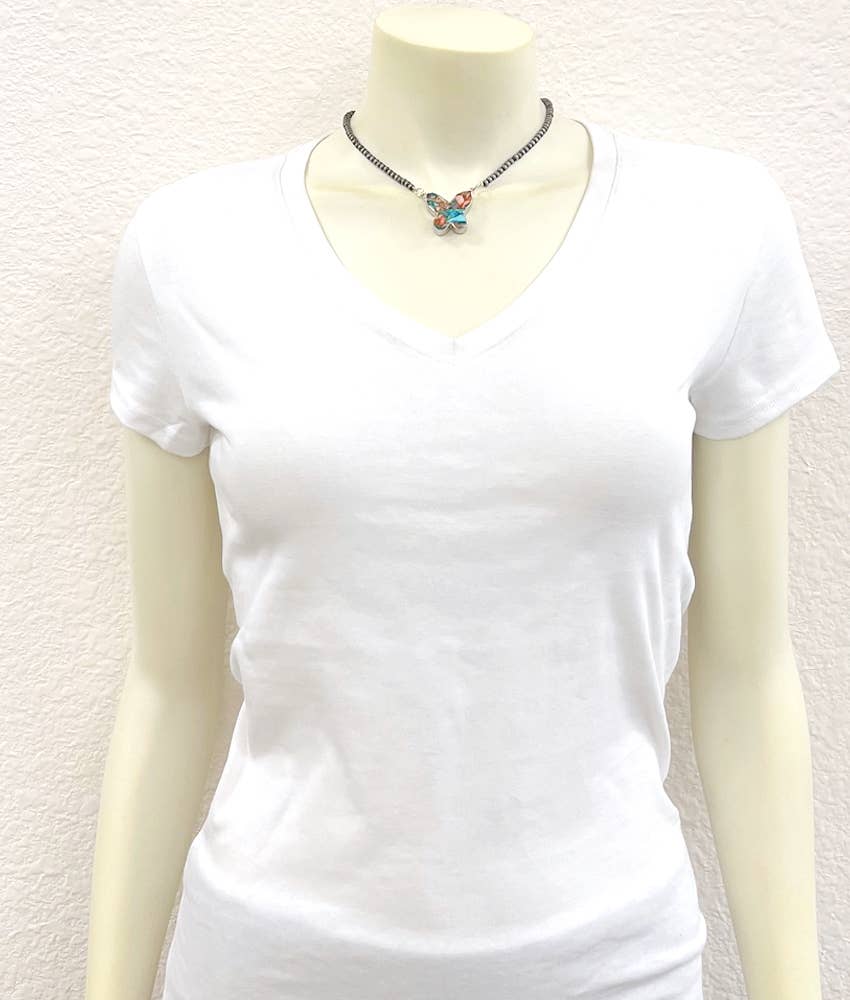 Western Butterfly Gemstone Necklace