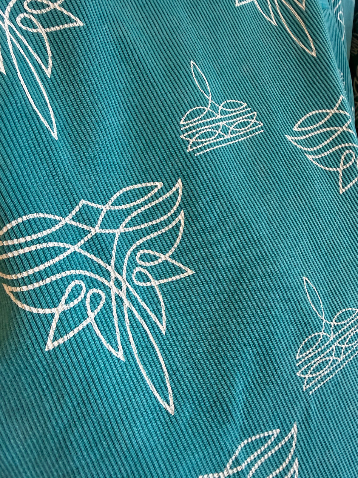 TEAL MINERAL WASH BOOT STITCH TOP