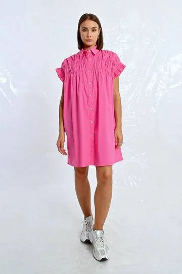 Gathered Shirt Dress