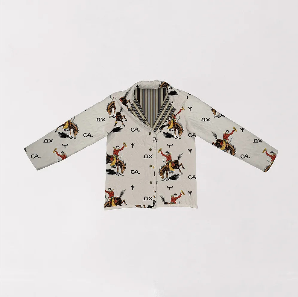 Lazy J Linen Quilted Snap Jacket