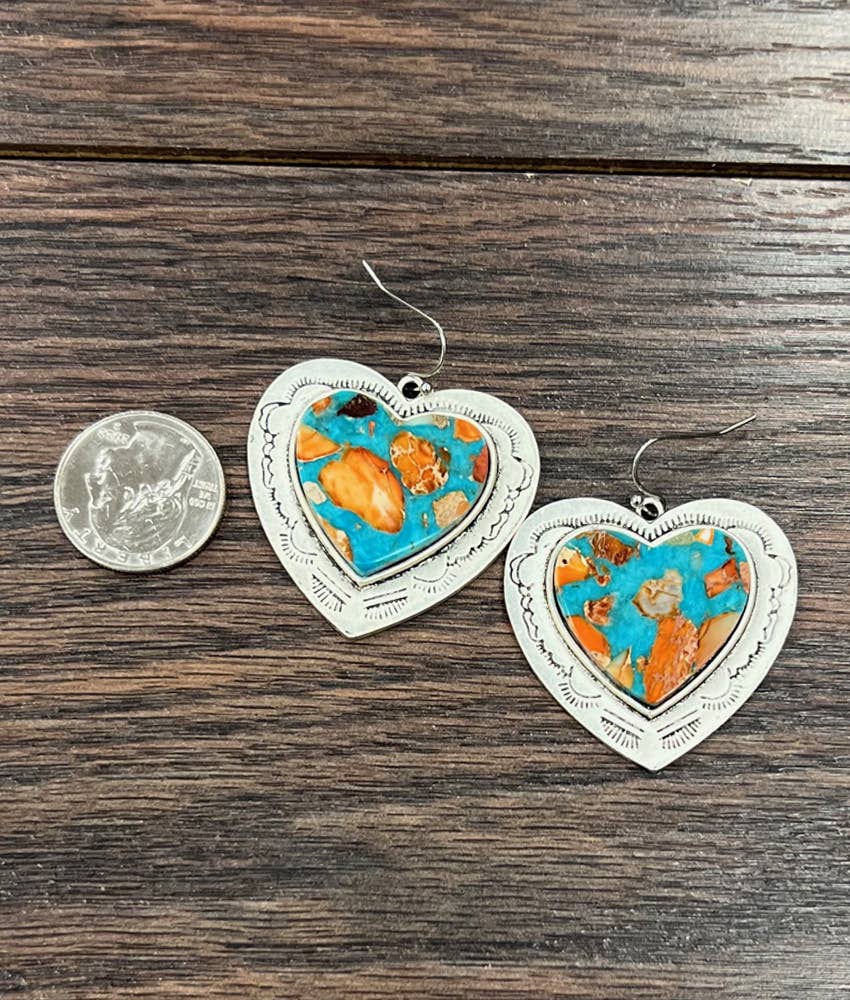 Greenville Heart Gemstone Earrings