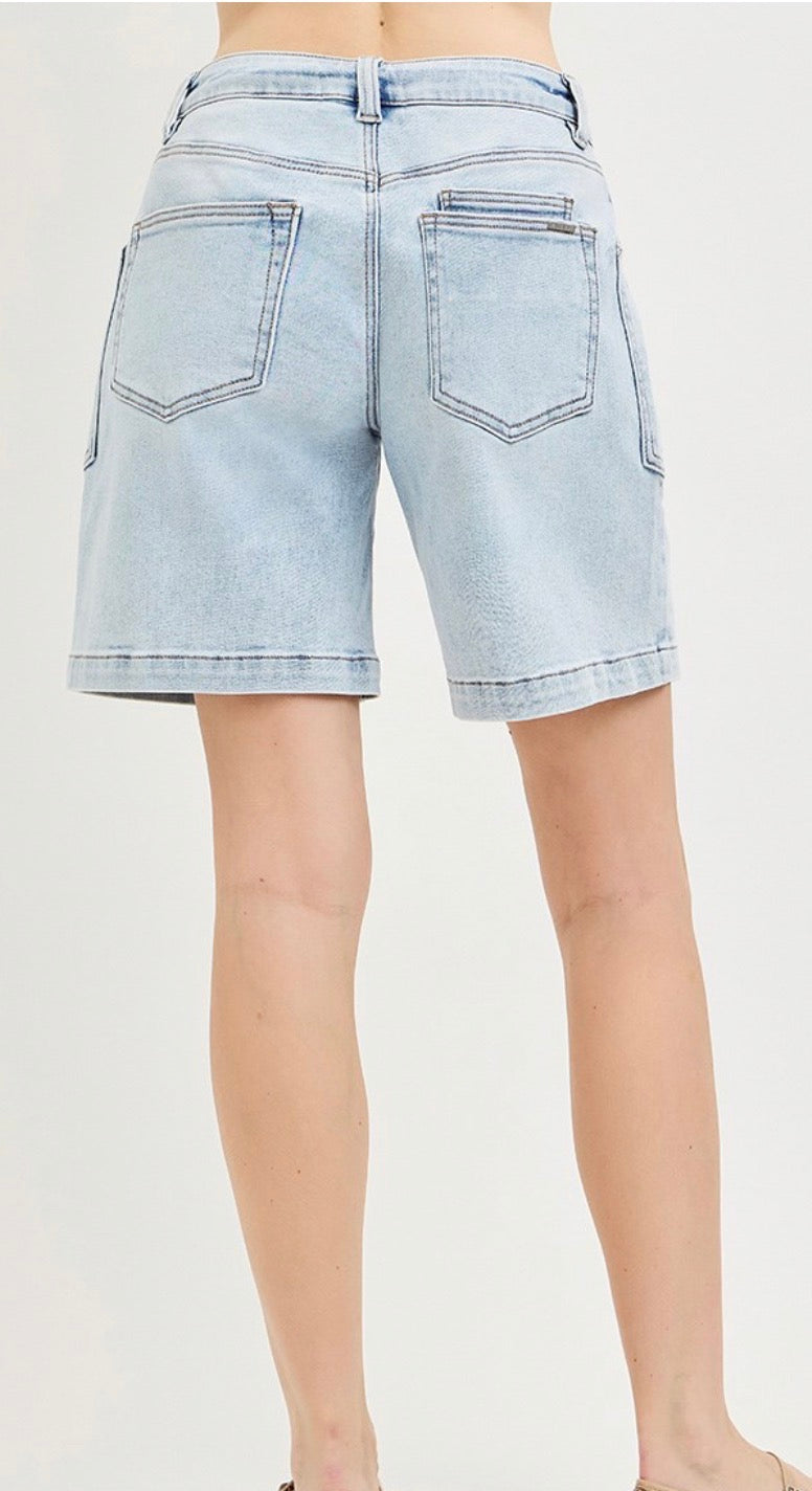 Slouchy Jorts With Waistband Drawstring And Eyelet Details