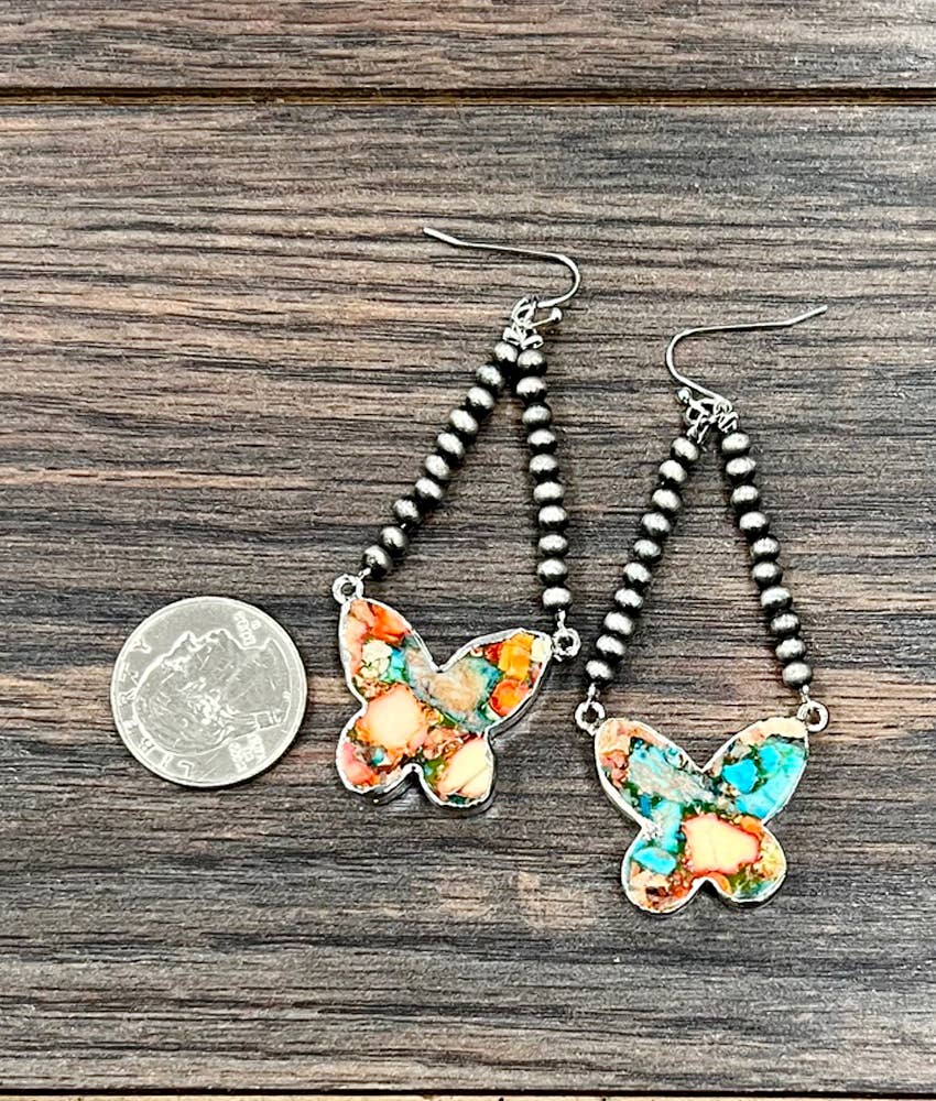 Butterfly Gemstone Earrings