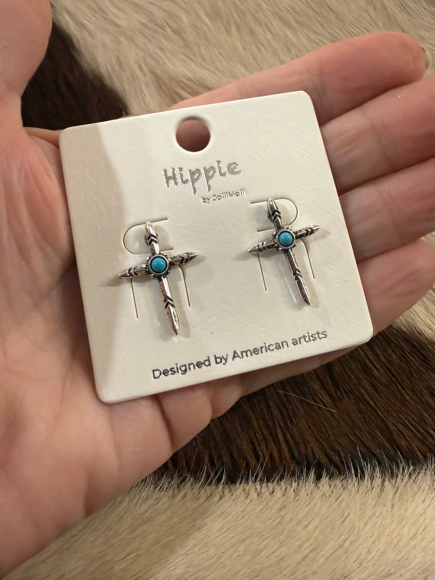 Carrie Cross Earrings