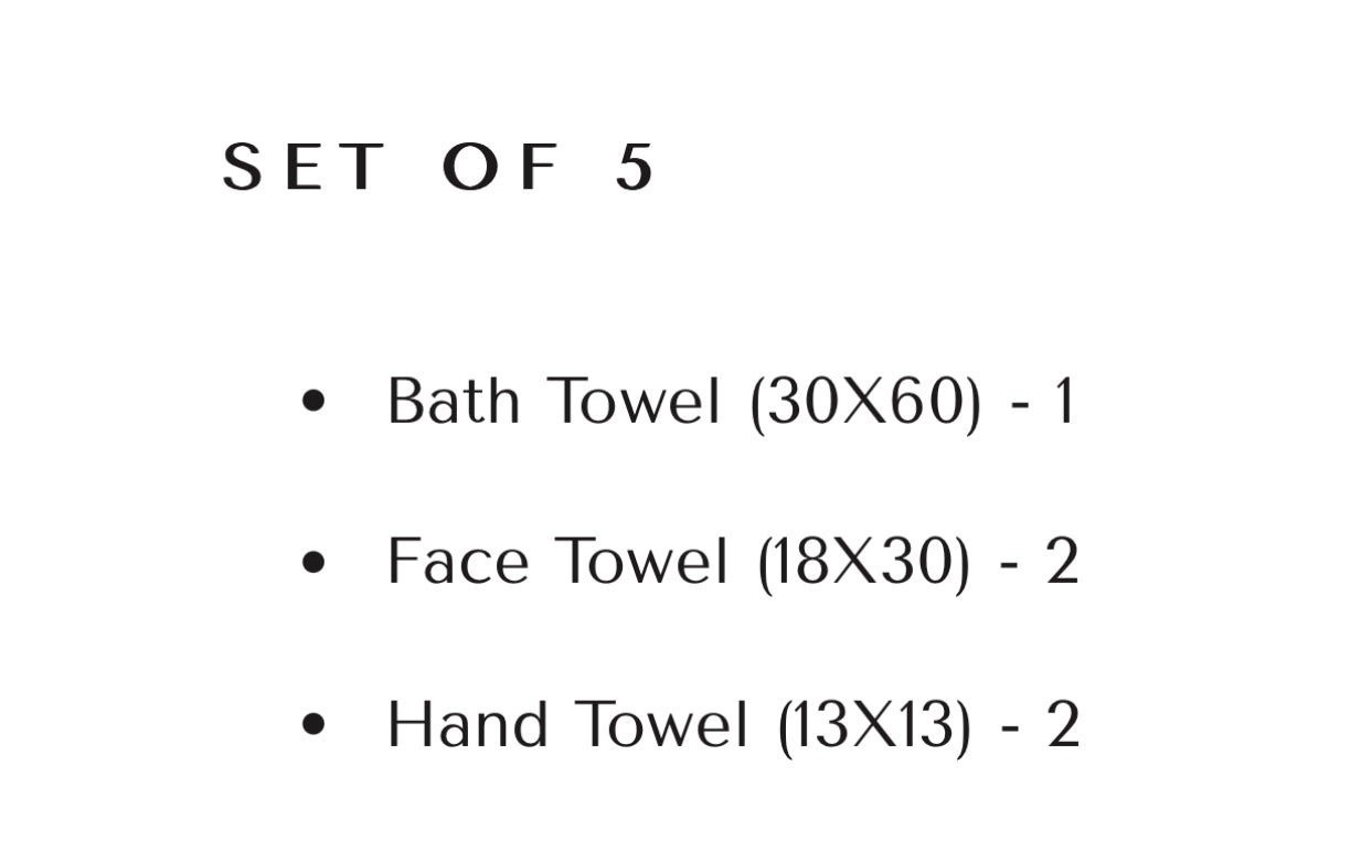 Myra 5 Pc Towel Set