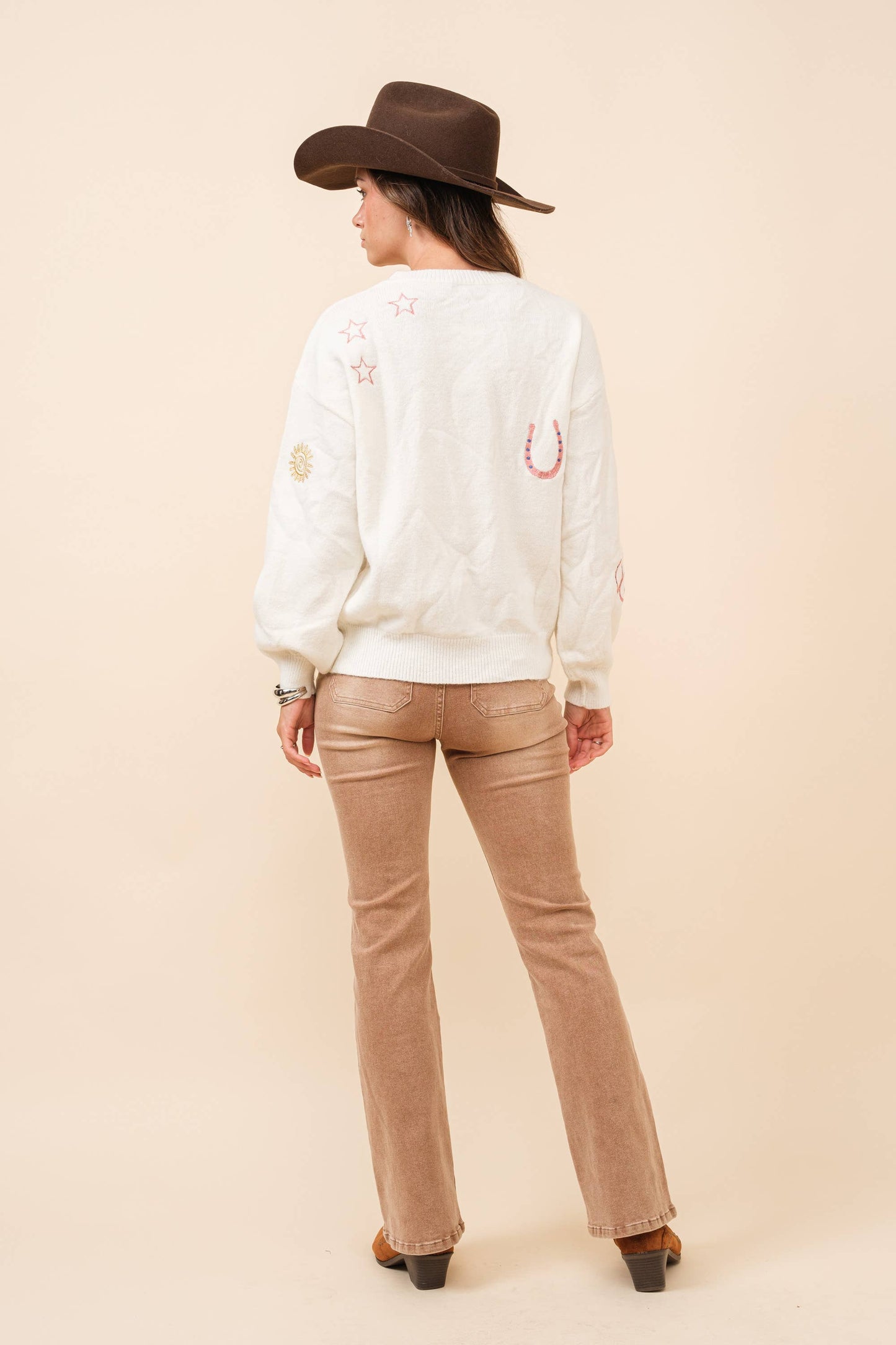 Western Embroidered Sweater