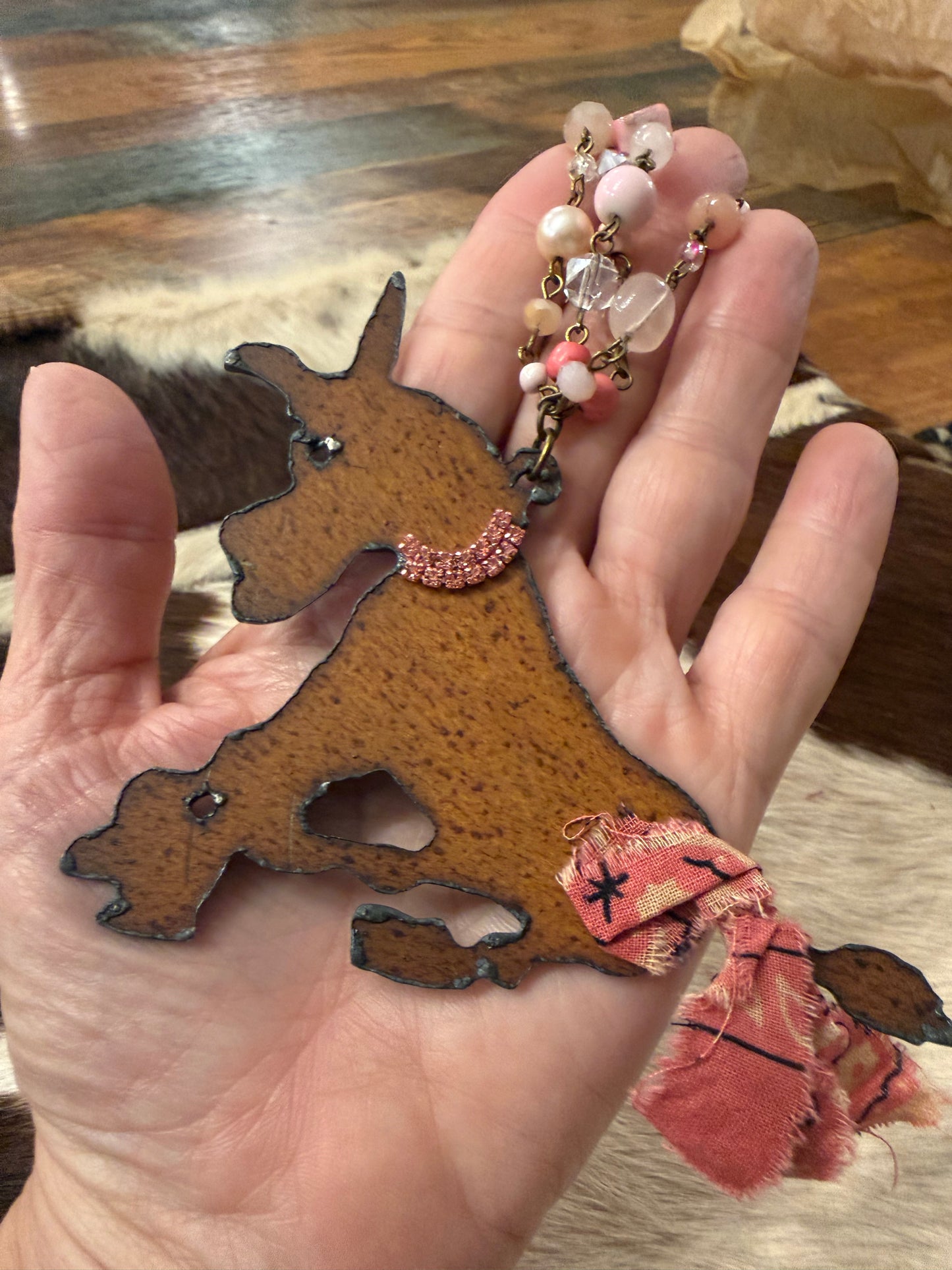 Pink Donkey Necklace
