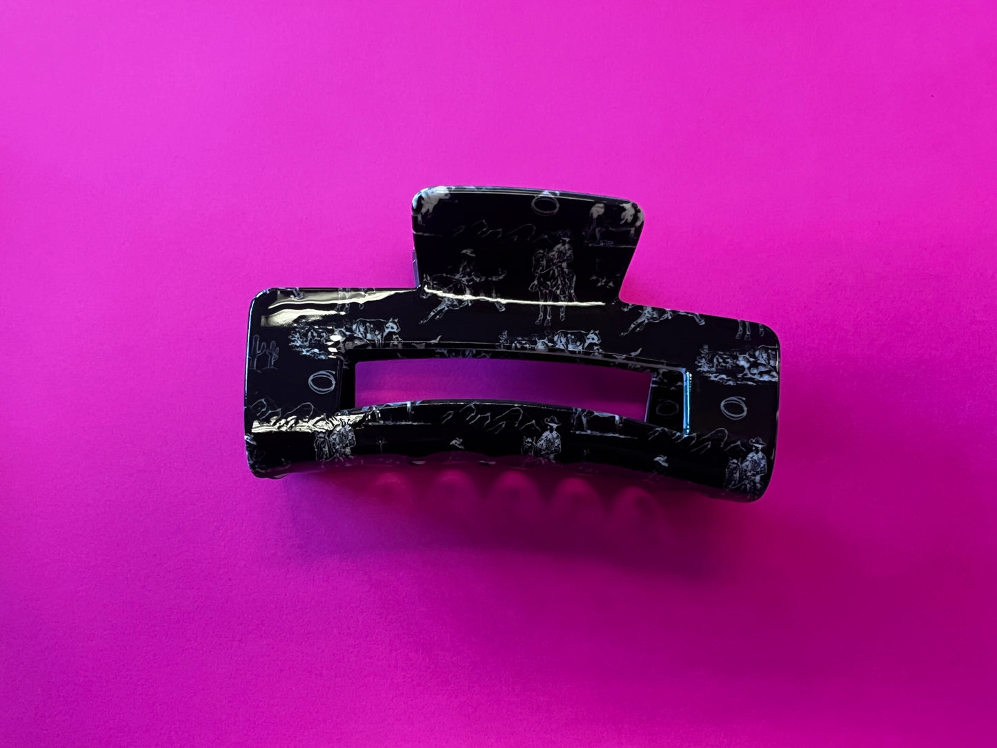 Cowboy Scene Claw Clip