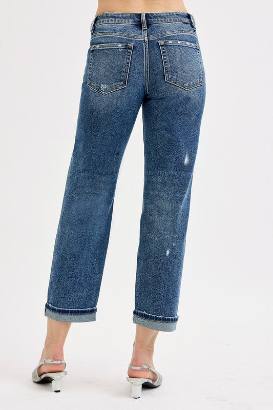 Risen Low Rise Crop Boyfriend Jean
