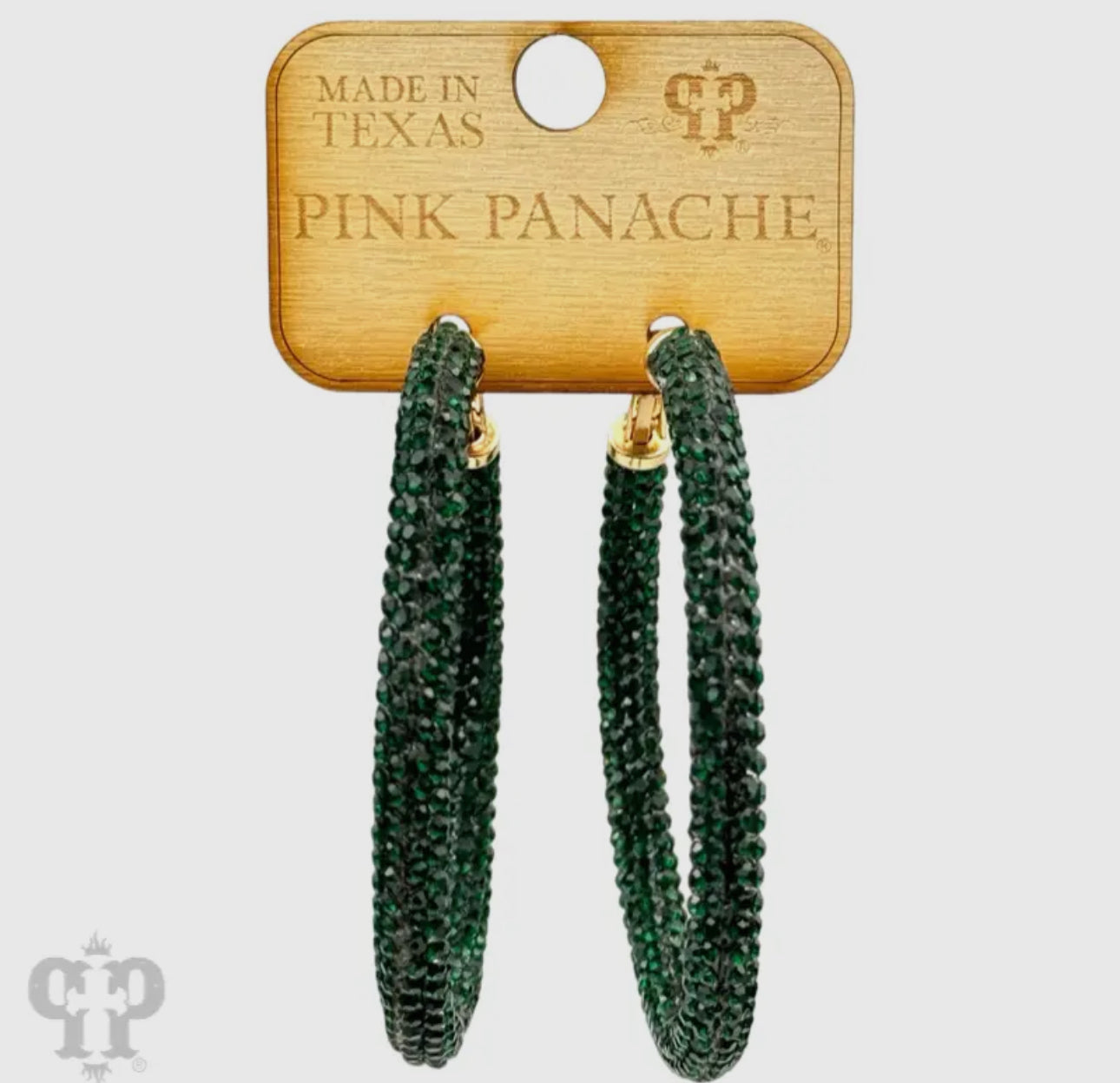 Large Pave Mesh Hoop Earring