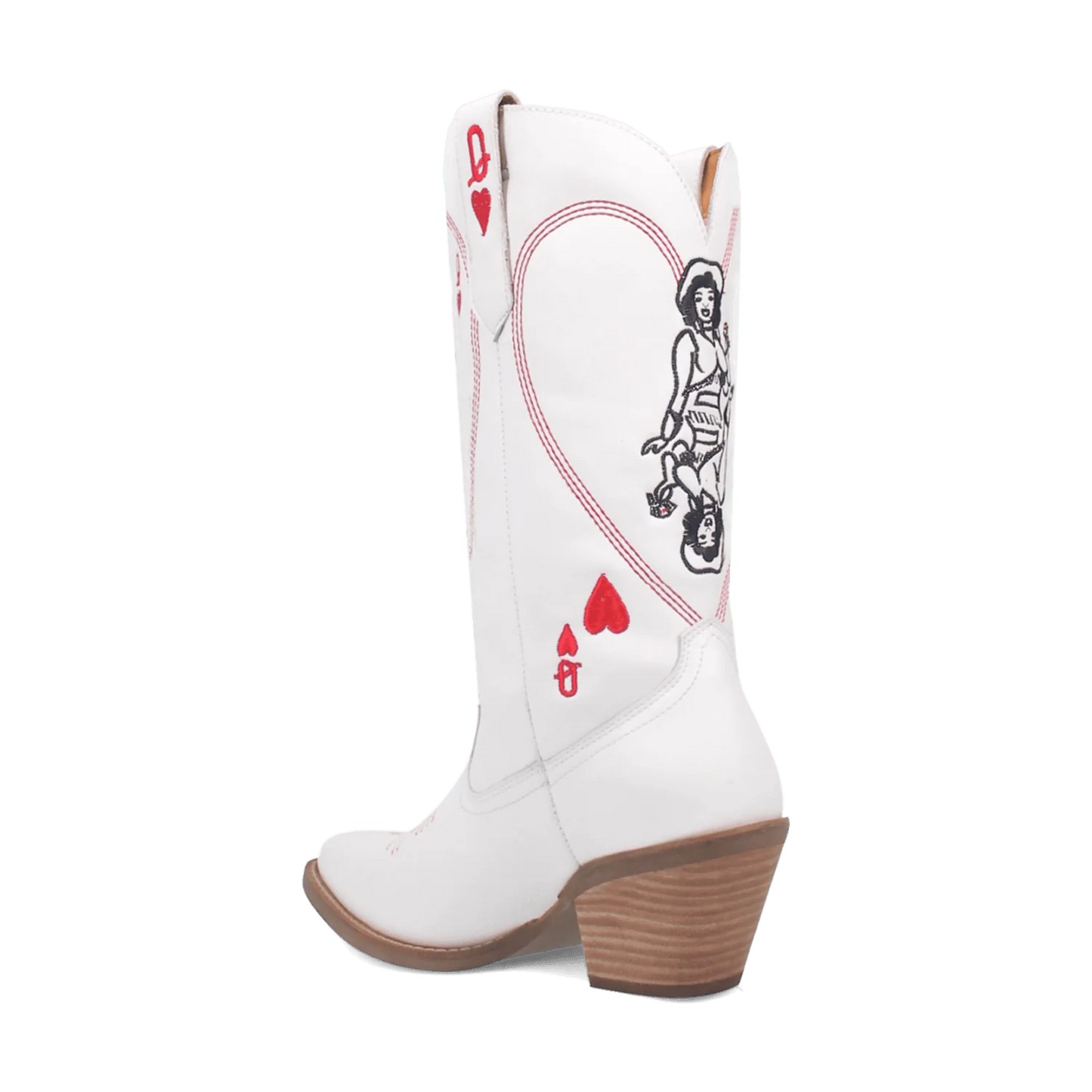 Queen A Hearts Leather Boot