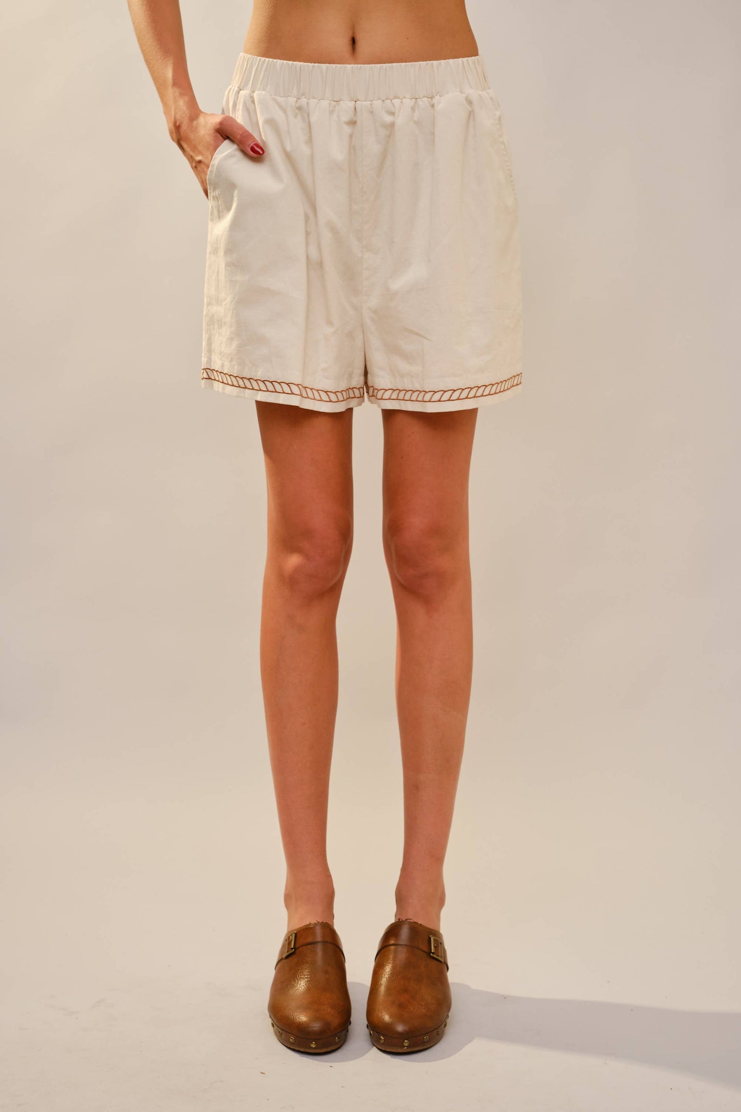 Western Embroidered Shirt Shorts Set