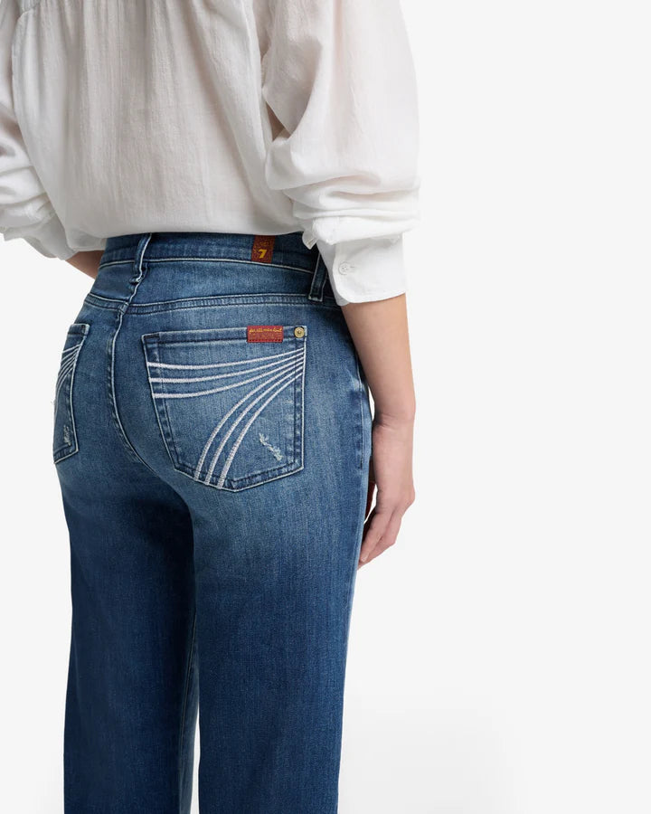 7 For All Mankind Lake Blue Dojo Tailorless Slim Illusion