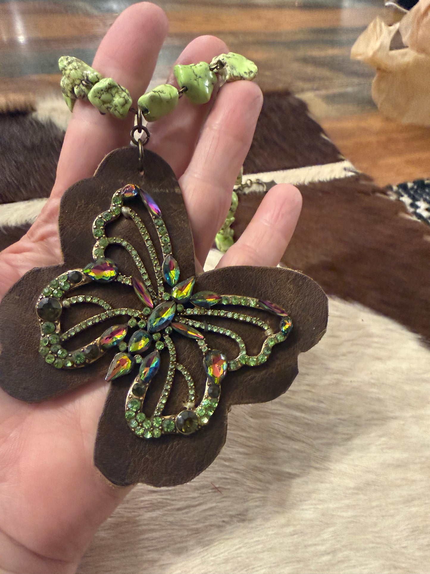 Rainbow Butterfly Necklace