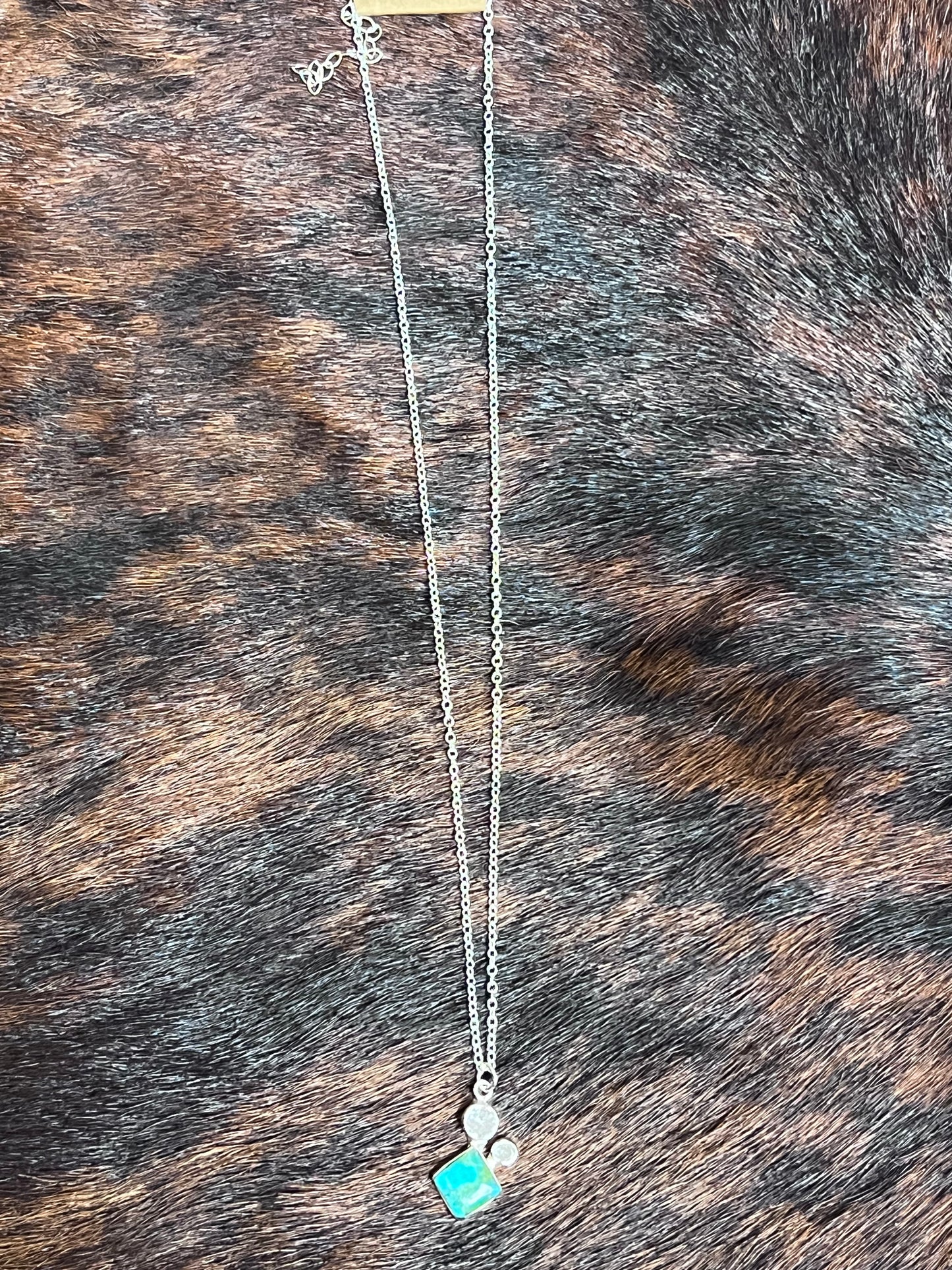 Diamond Double Turquoise Necklace