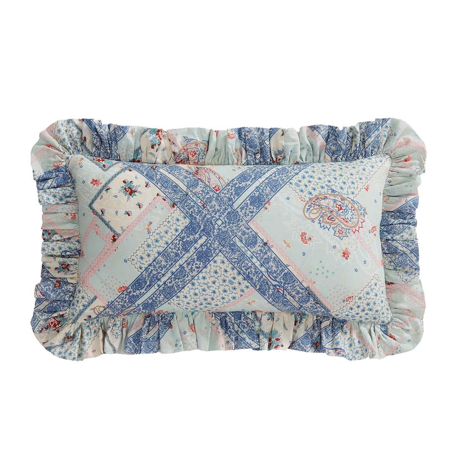 Mirabelle Patchwork Prairie
Ruffled Lumbar Pillow