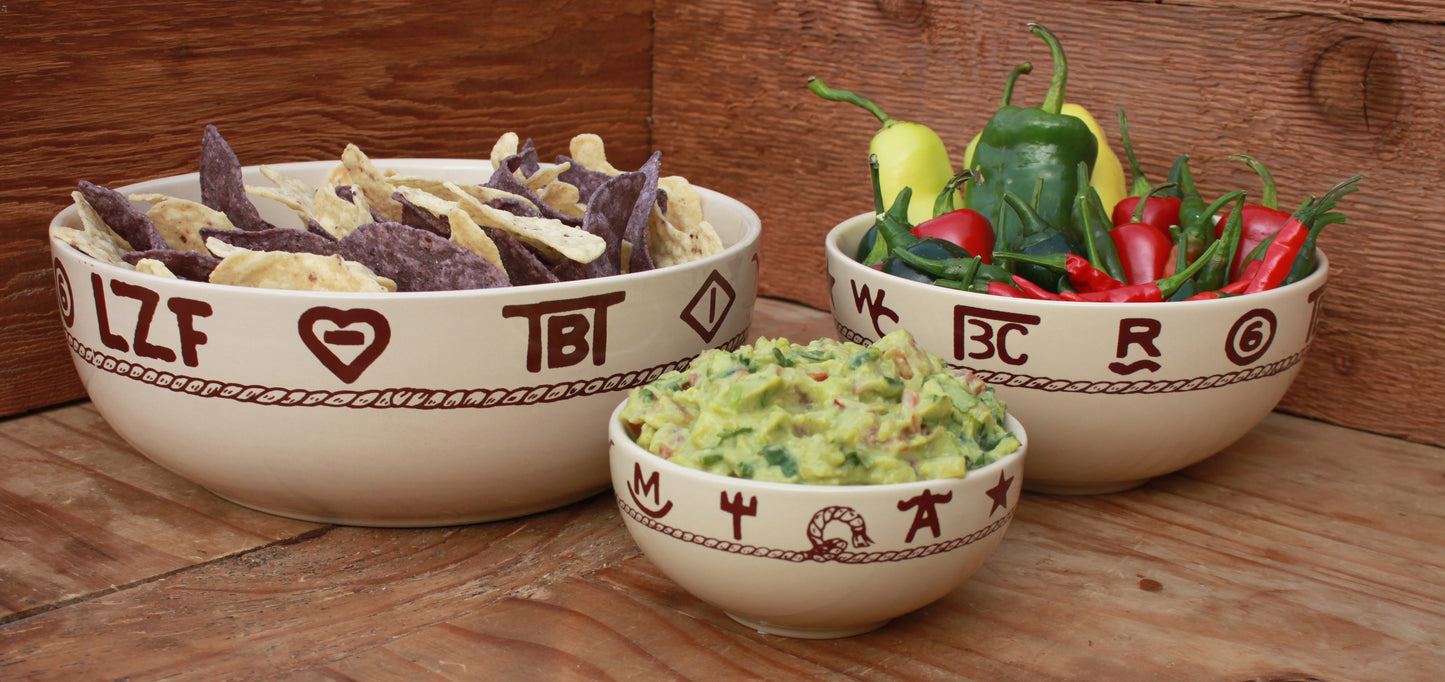 Branded 3 Piece Bowl Set