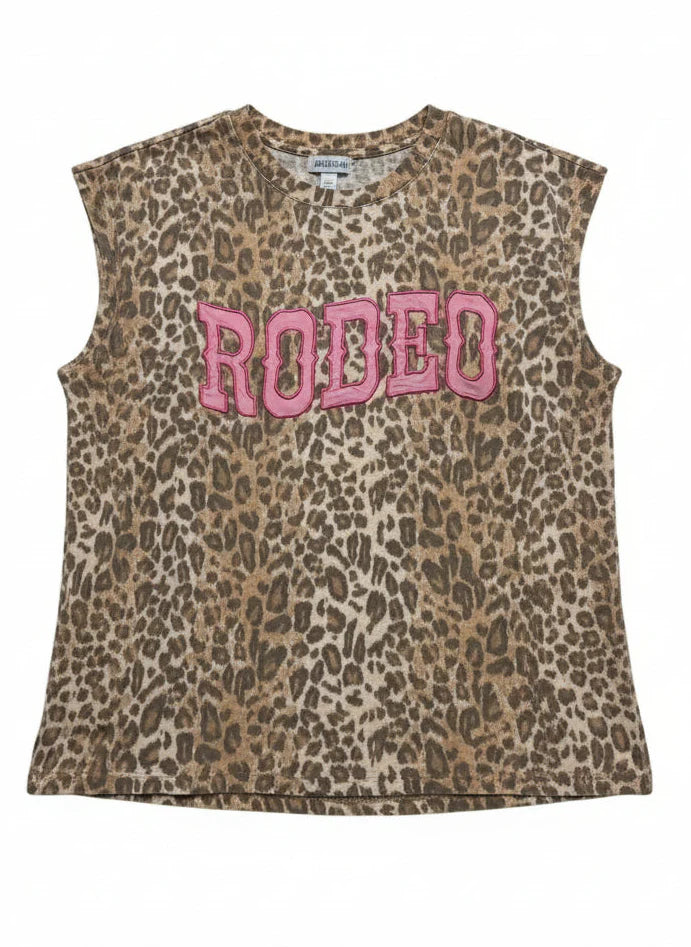 VINTAGE CHEETAH PINK "RODEO" TANK