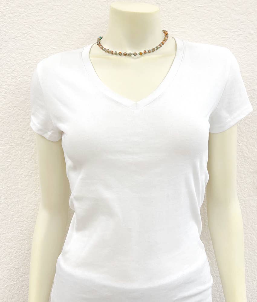 15" 6mm Gemstone Necklace