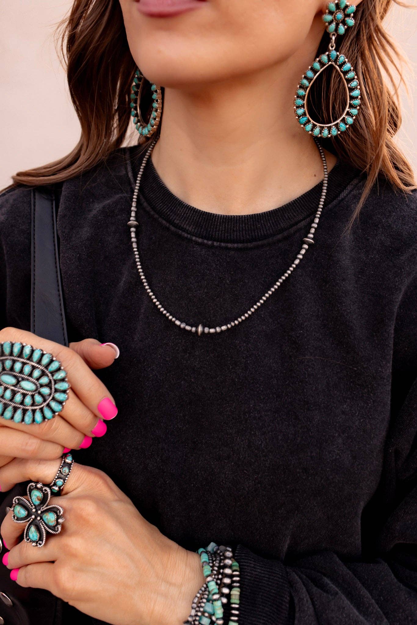 Midnight Saucer Desert Pearl Necklace