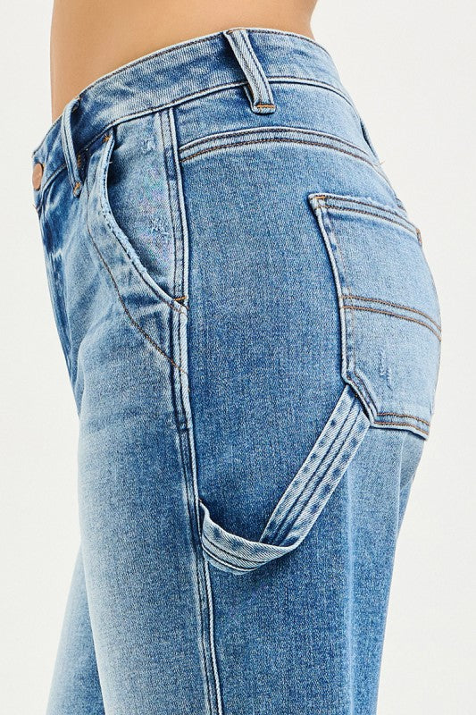 Risen High Rise Bermuda Shorts with Side Tab