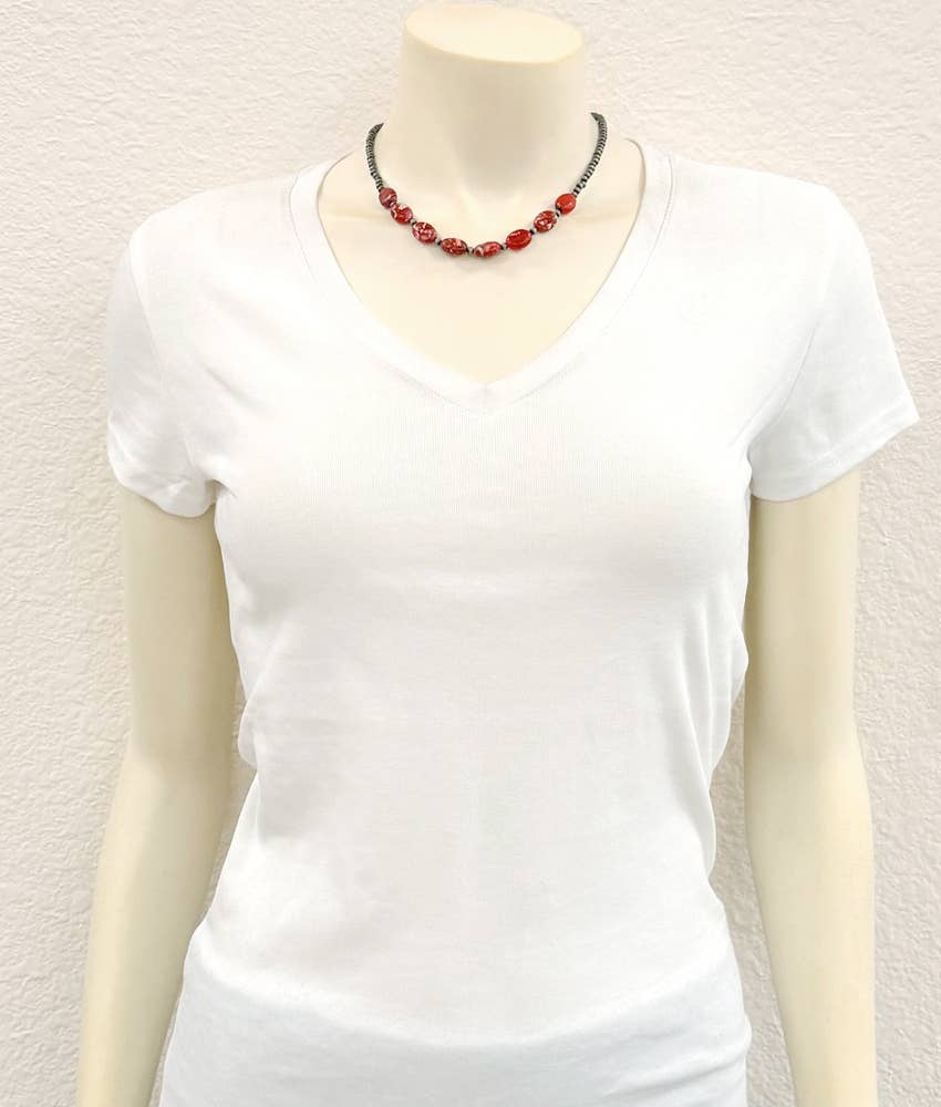 Jonesboro 15" Handmade Navajo Oval Gemstone Necklace