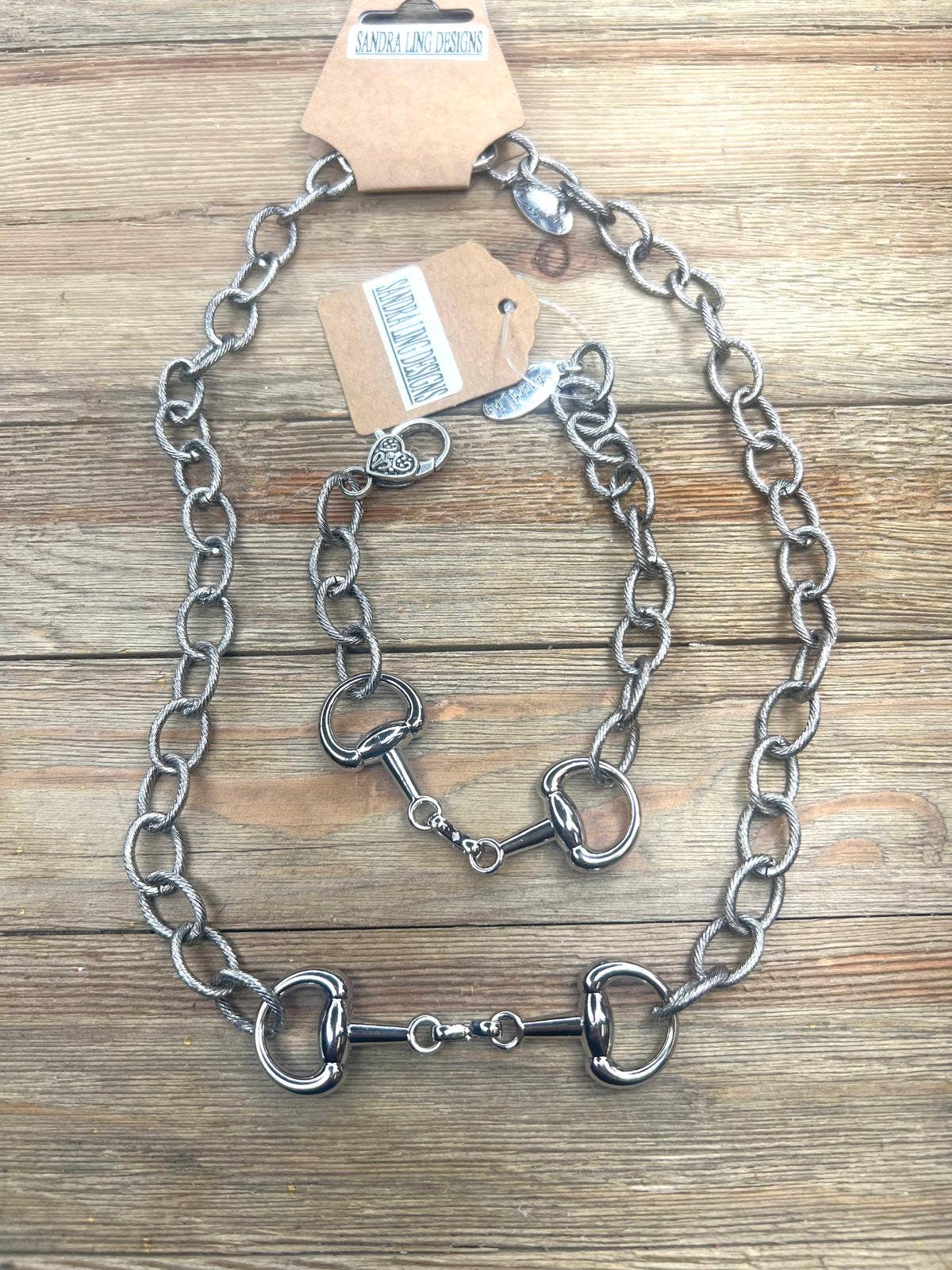 🐎 Silver Bit Link Necklace or Bracelet