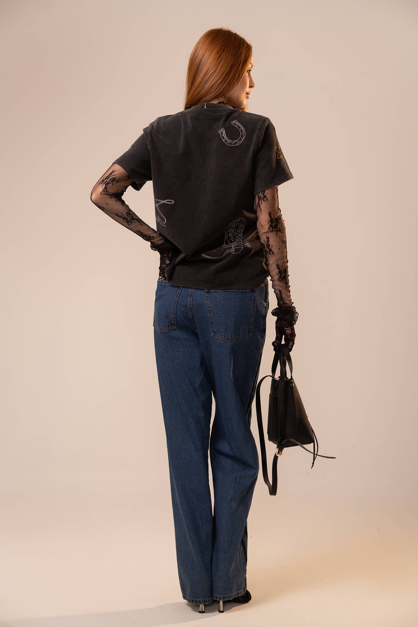 Western Embroidery Mineral Washed T-Shirt