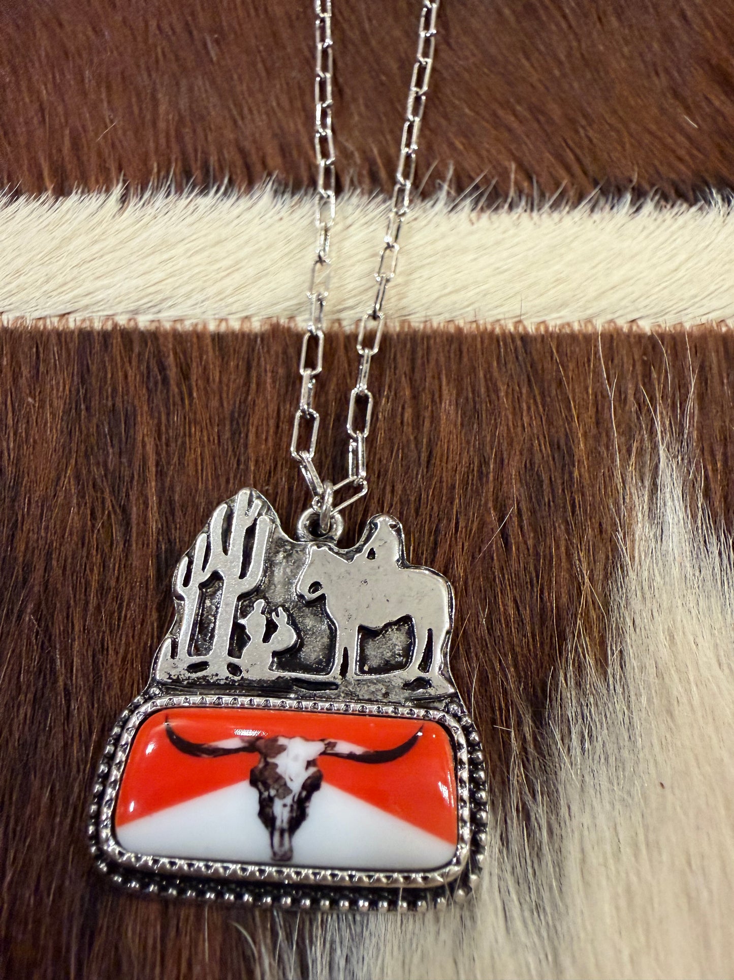 Steer Cowboy Necklace
