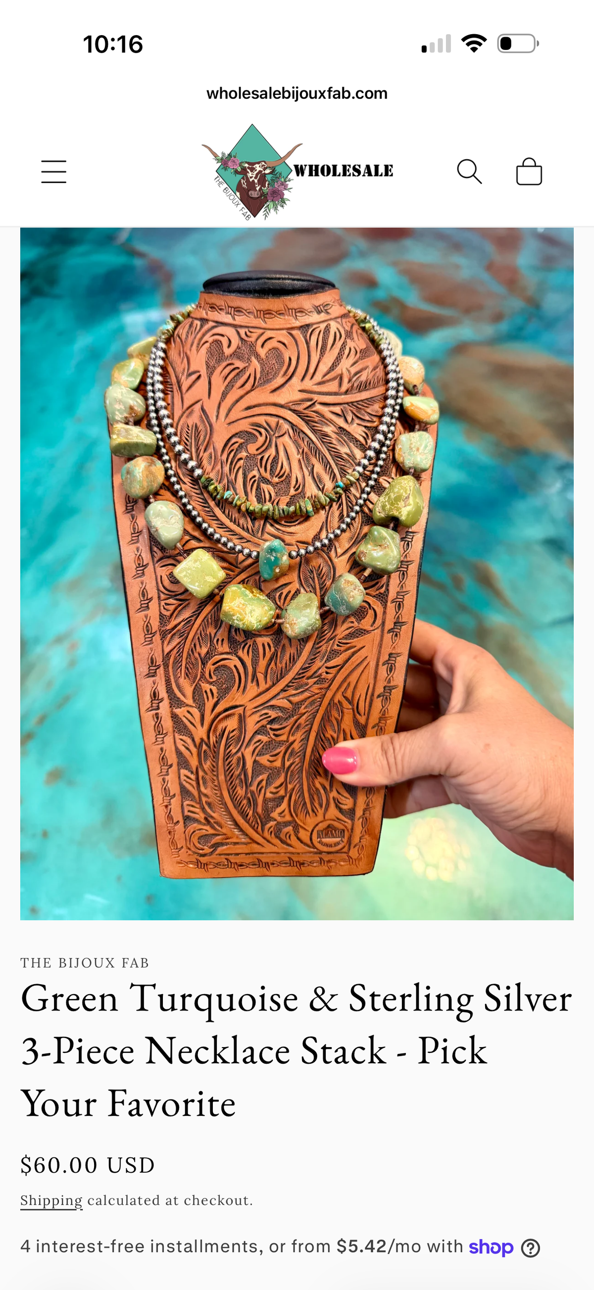 Sagebrush Trails Green Turquoise Necklace