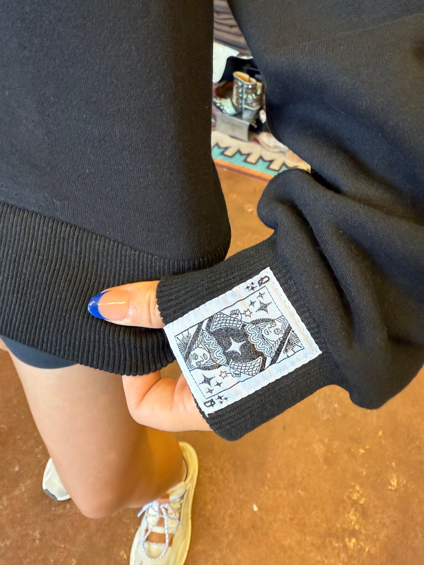 Queen Of Sparkles ✨Licensed OK State Quarter Zip
Colorblock Sweatshirt