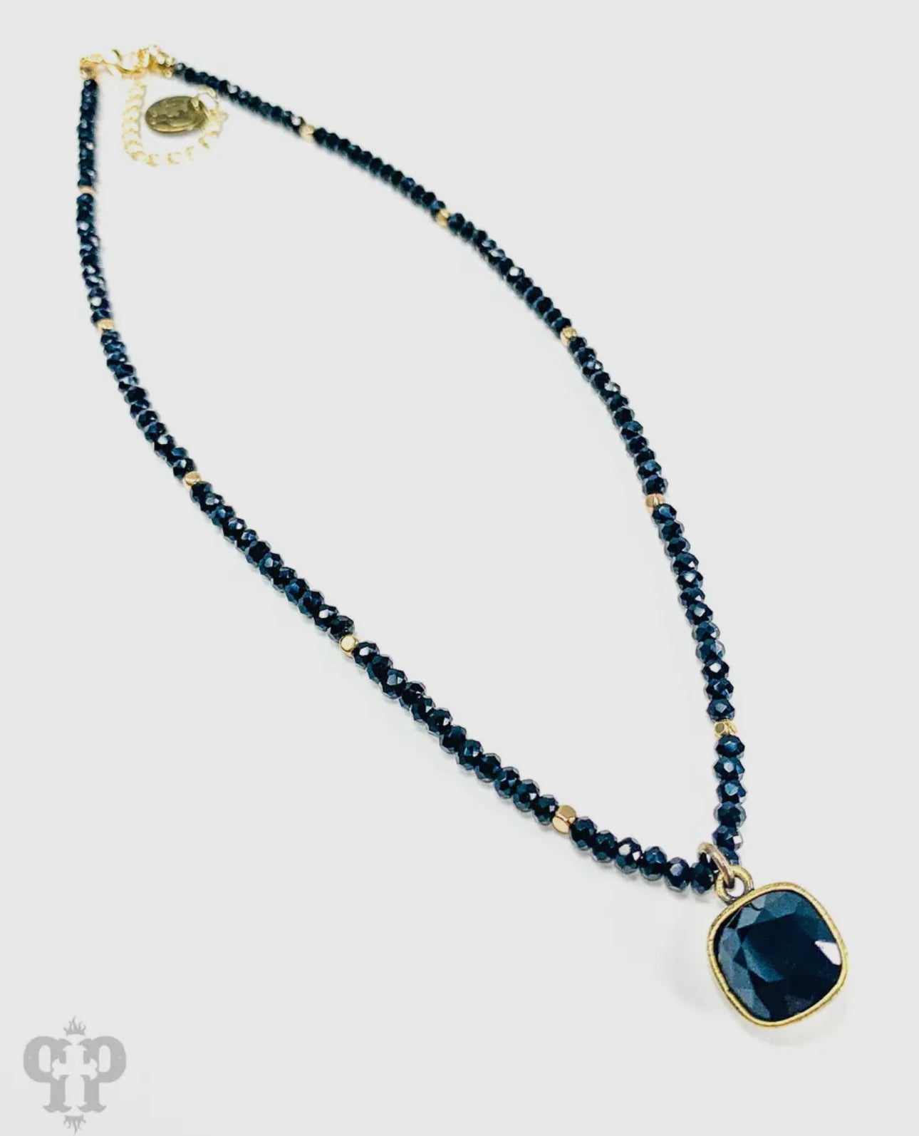 Austrian Square Crystal Bead
Necklace, 10mm