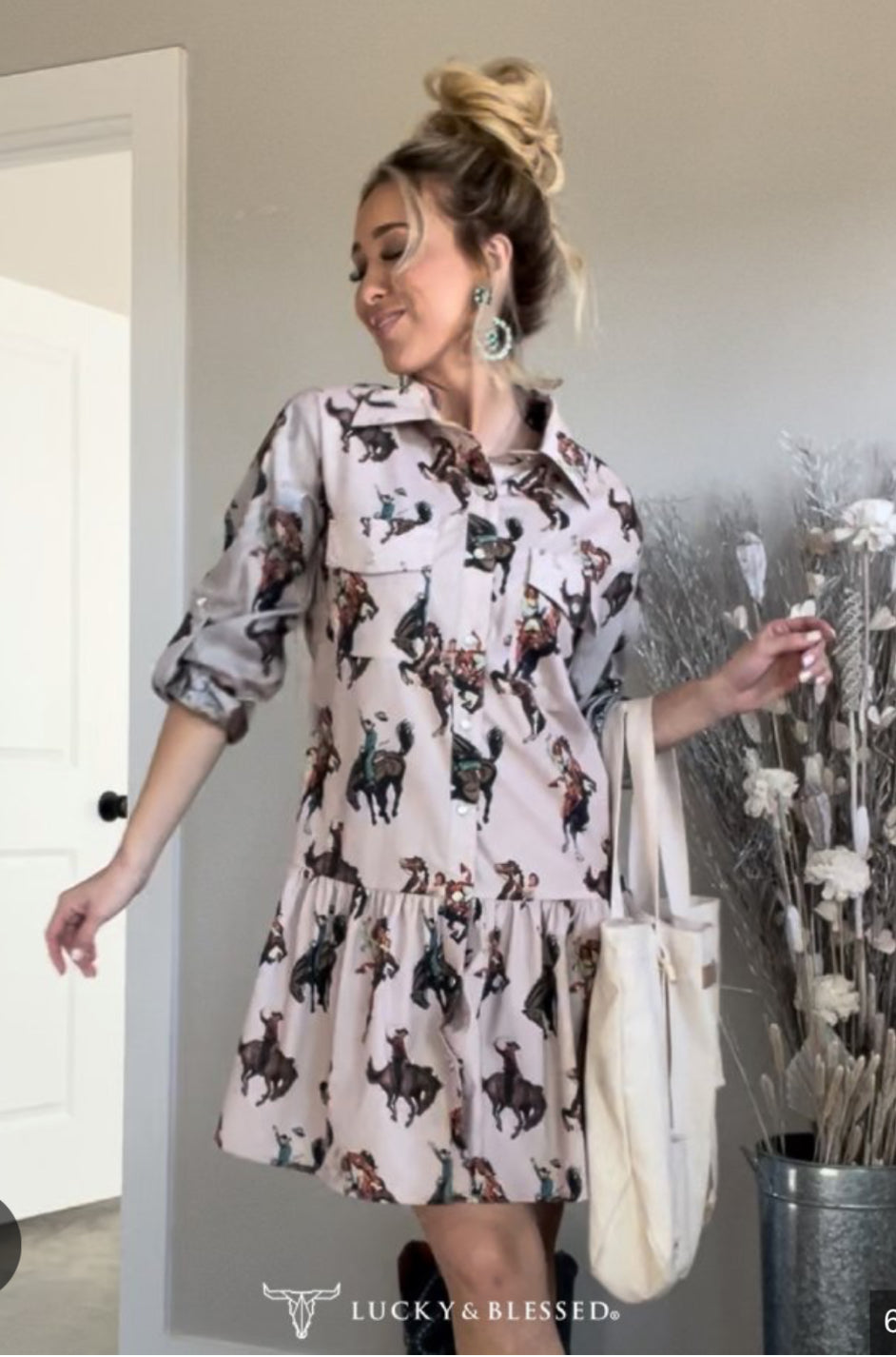 Western Cowgirl Ruffle Dress