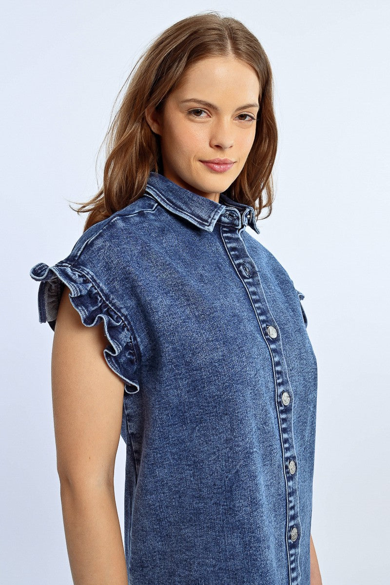 DENIM SHIRT DRESS