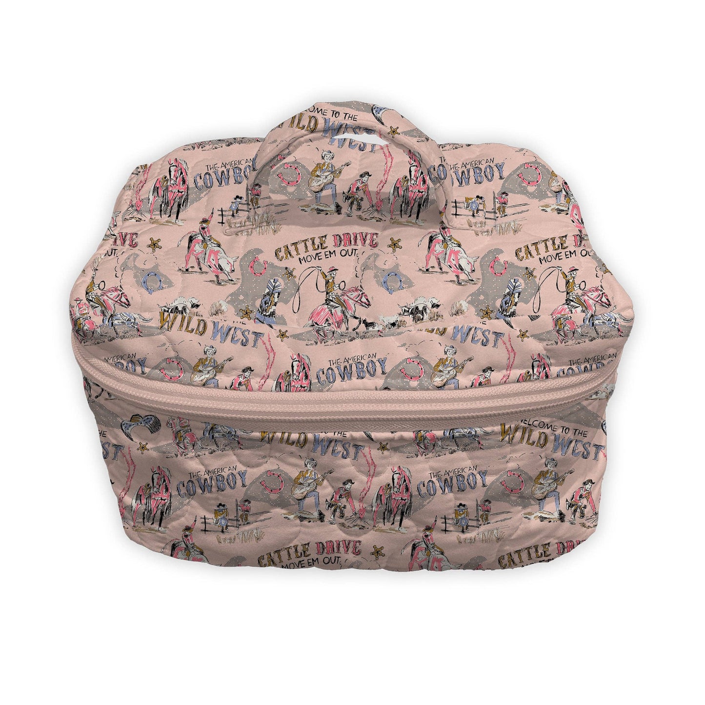 Cattle Drive Rose Quilted Travel Case
