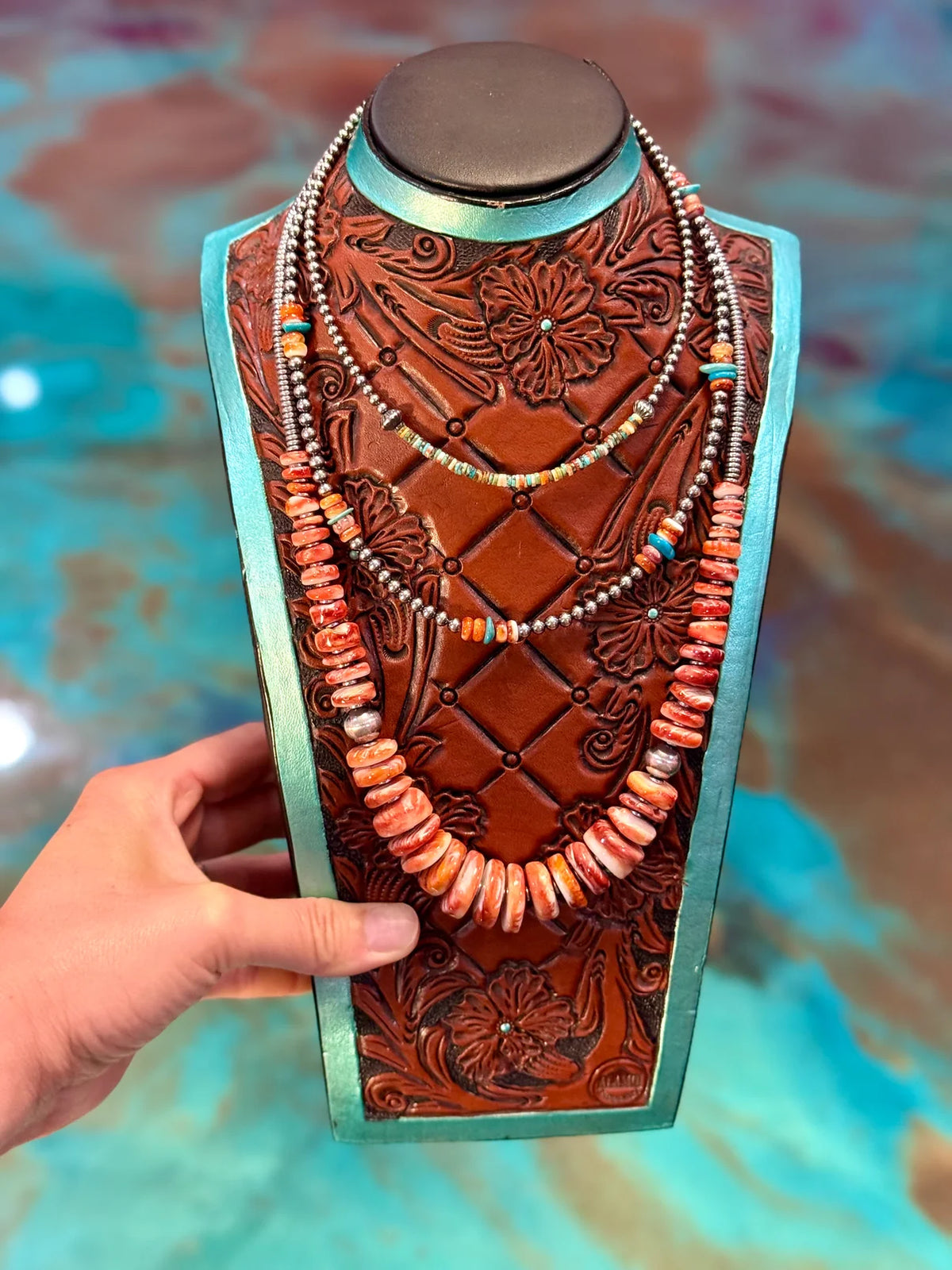 Turquoise Trail Sterling Necklace