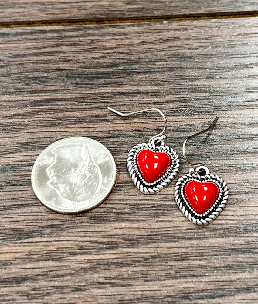 723701, 10mm Heart Stone Earrings