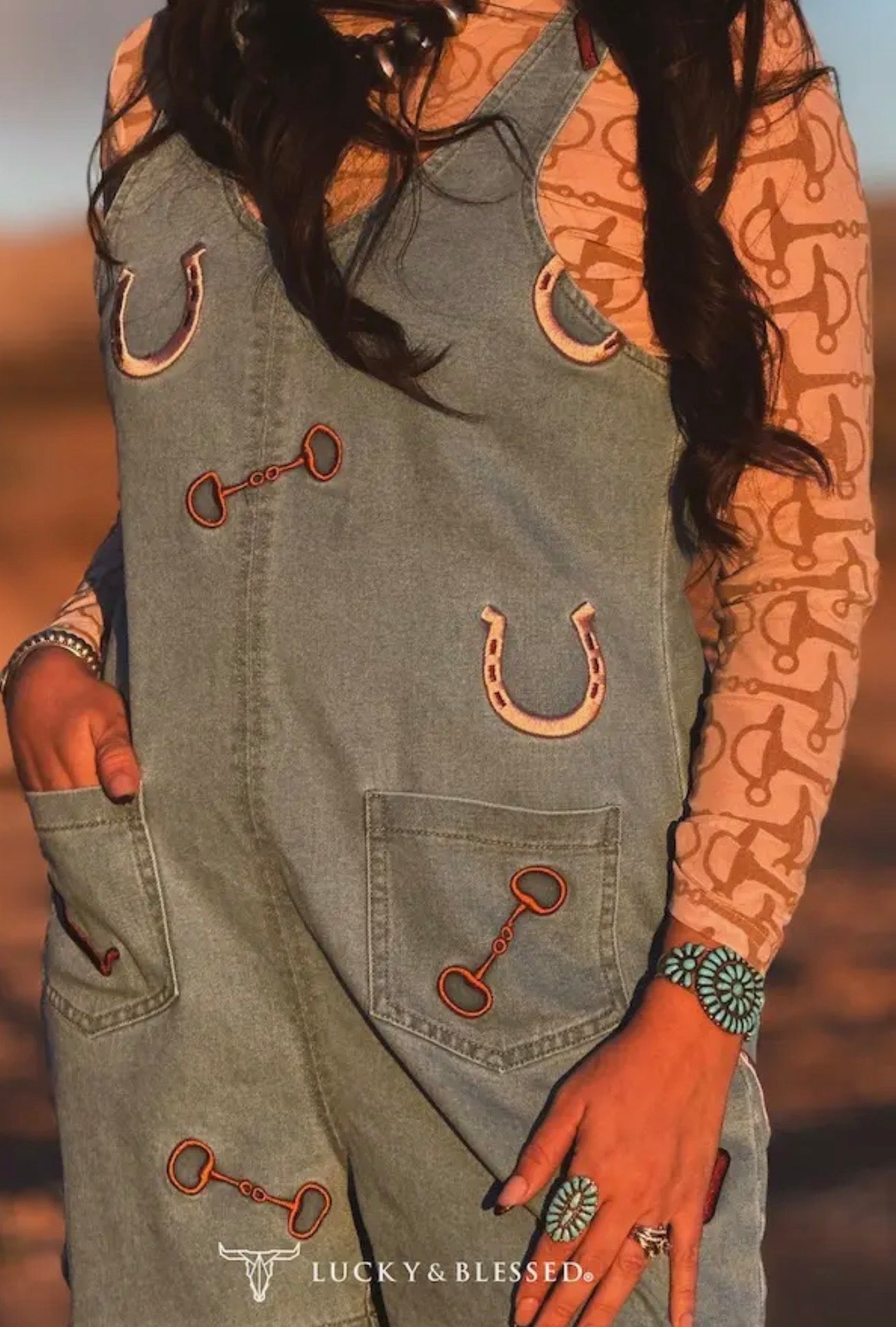 WESTERN EMBROIDERED THICK STRAP ROMPER