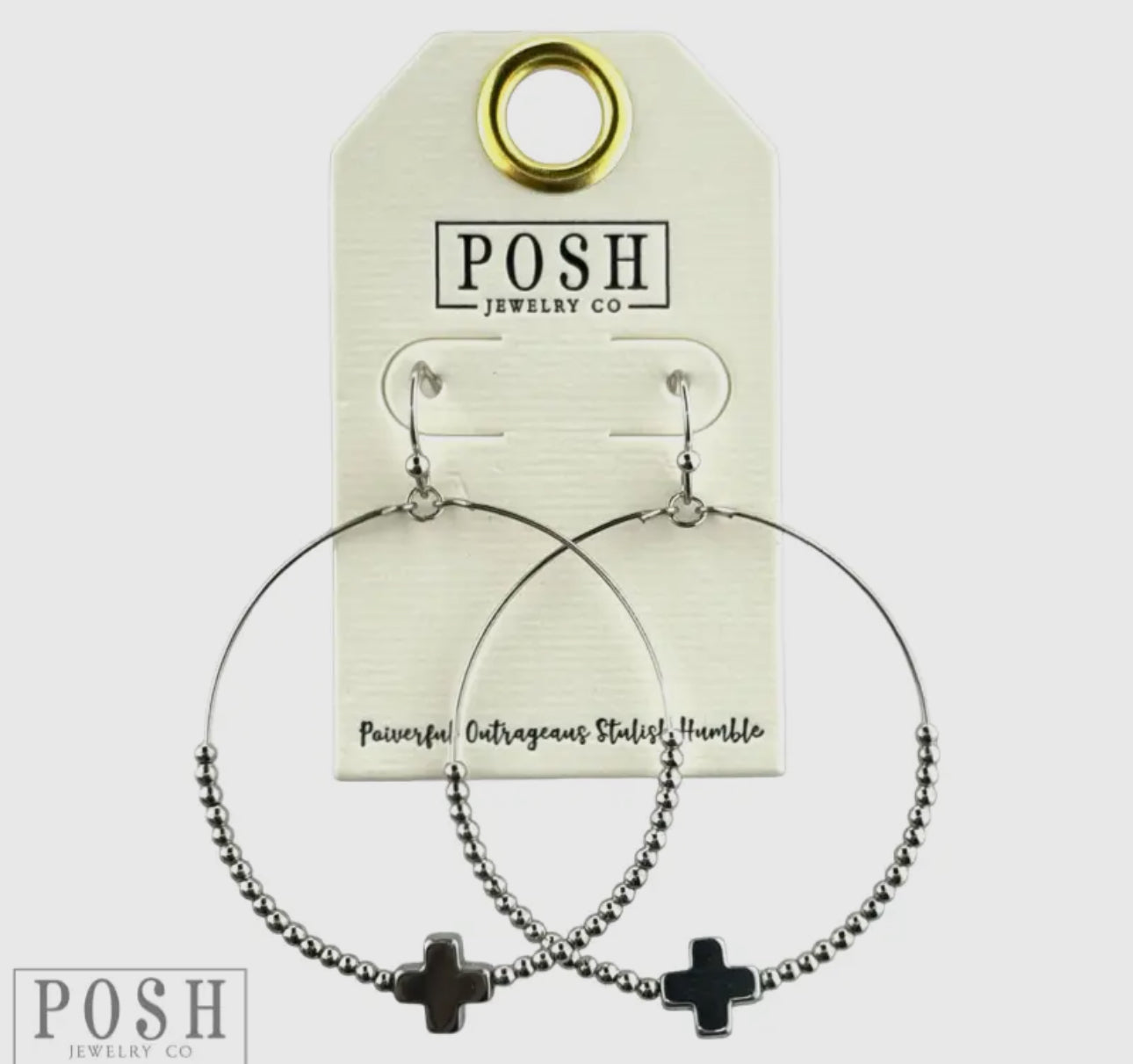 Square Cross Circle Earring