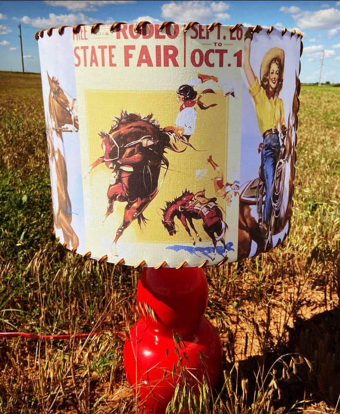 Lampshade Vintage Cowgirl
