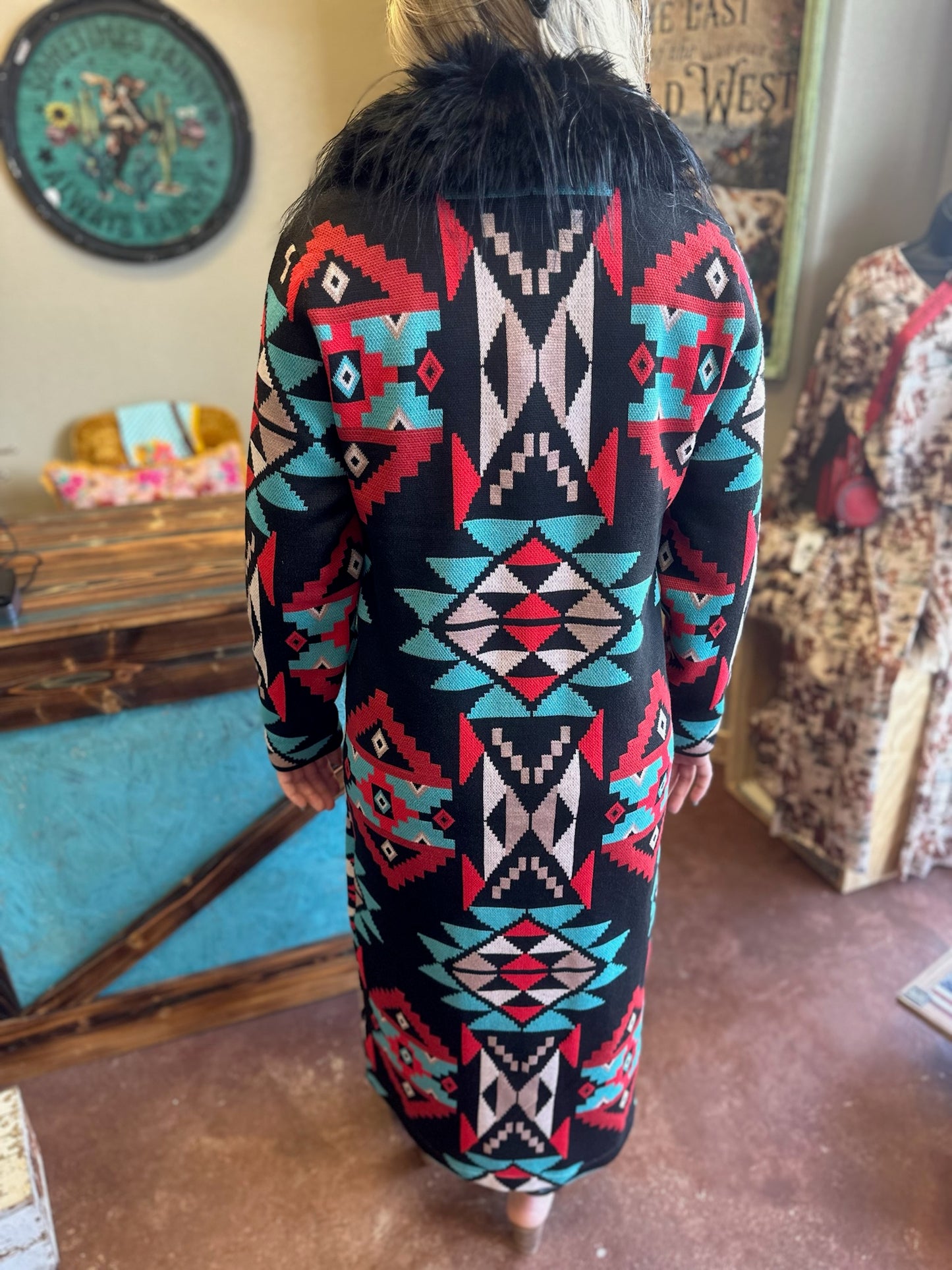 Sterling Kreek Aztec Knit Duster
