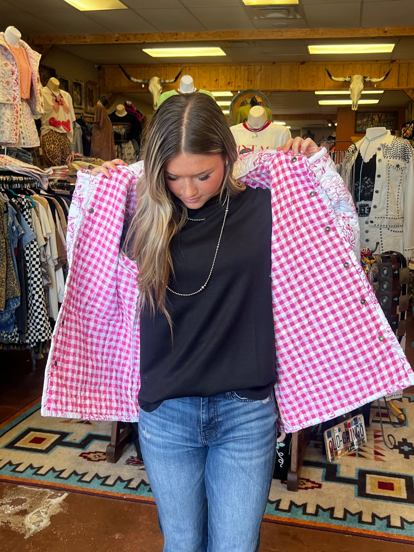 Koda Rider Fuchsia Quilted Snap Jacket