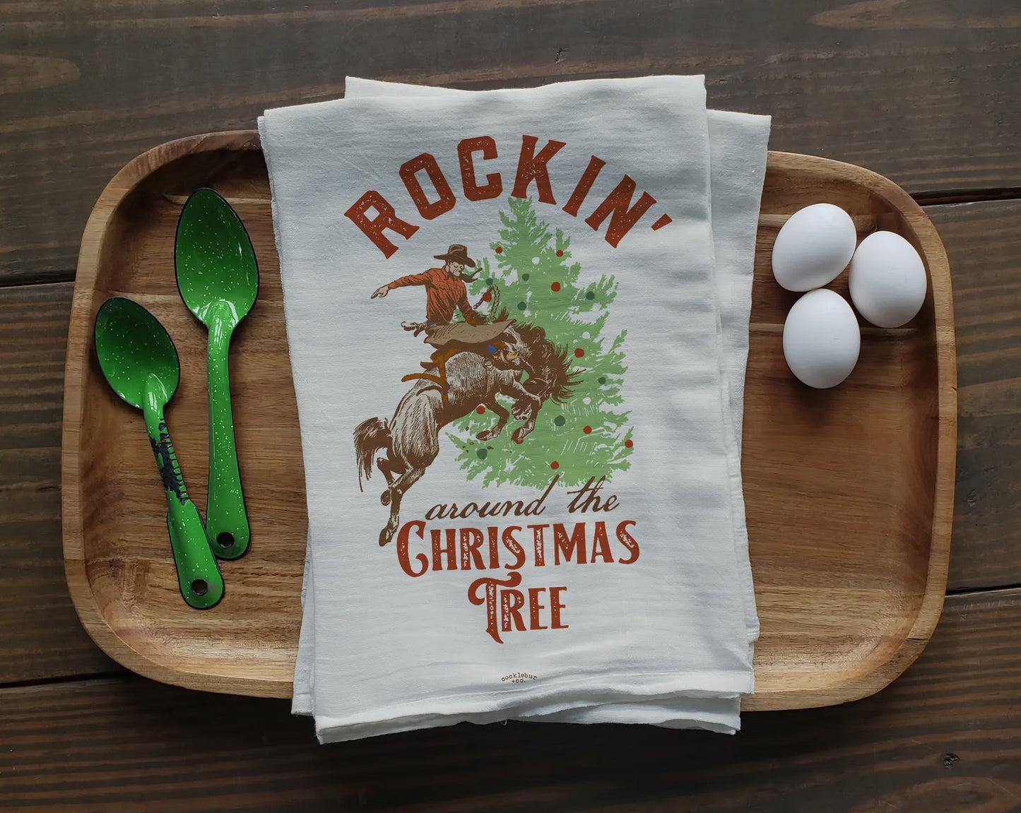 Rockin' Around the Christmas Tree - Christmas Tea Towel