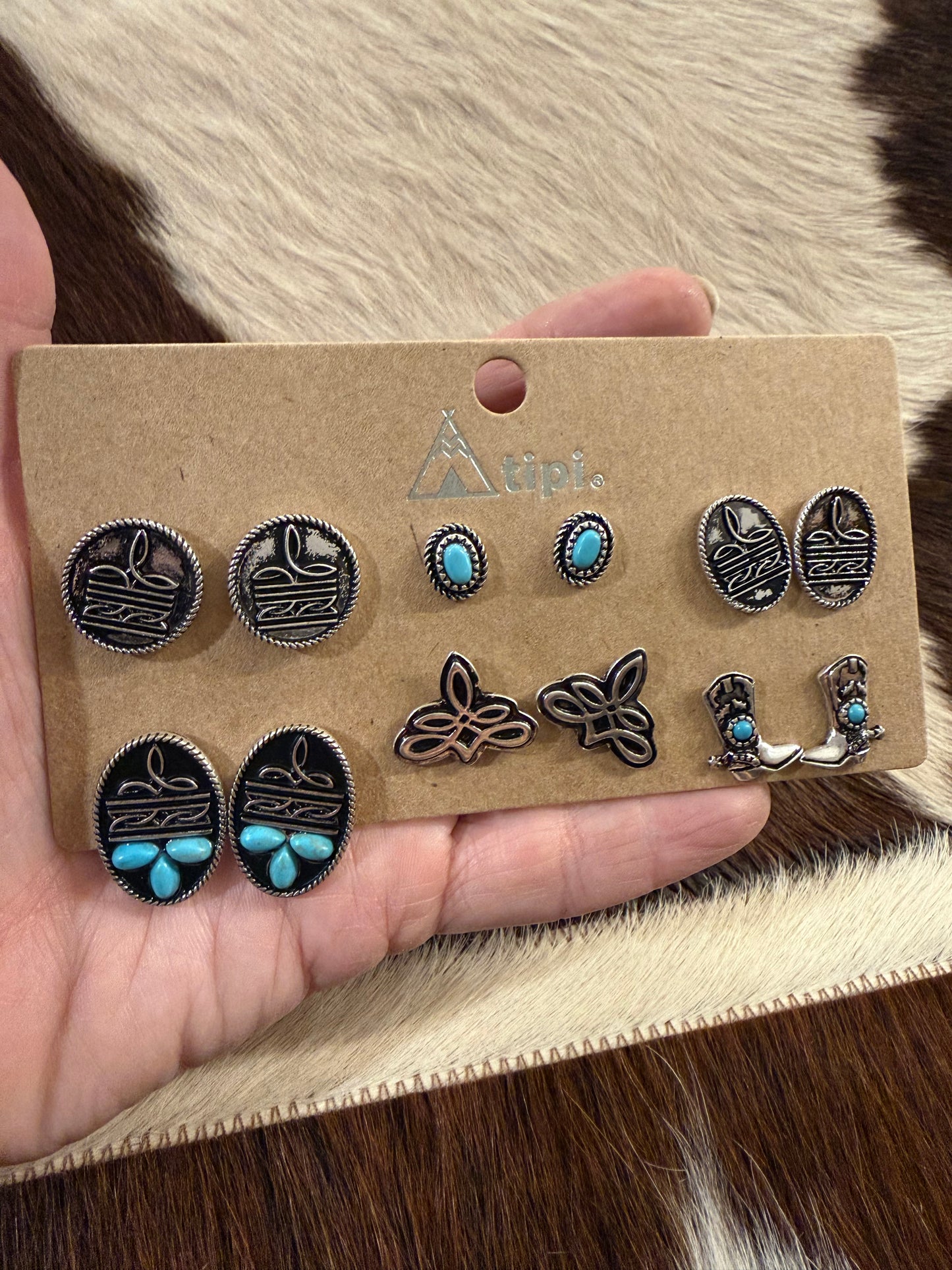 Boot Stitch Betty Earring Set